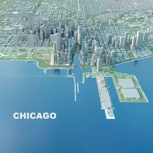Chicago City 3D Model