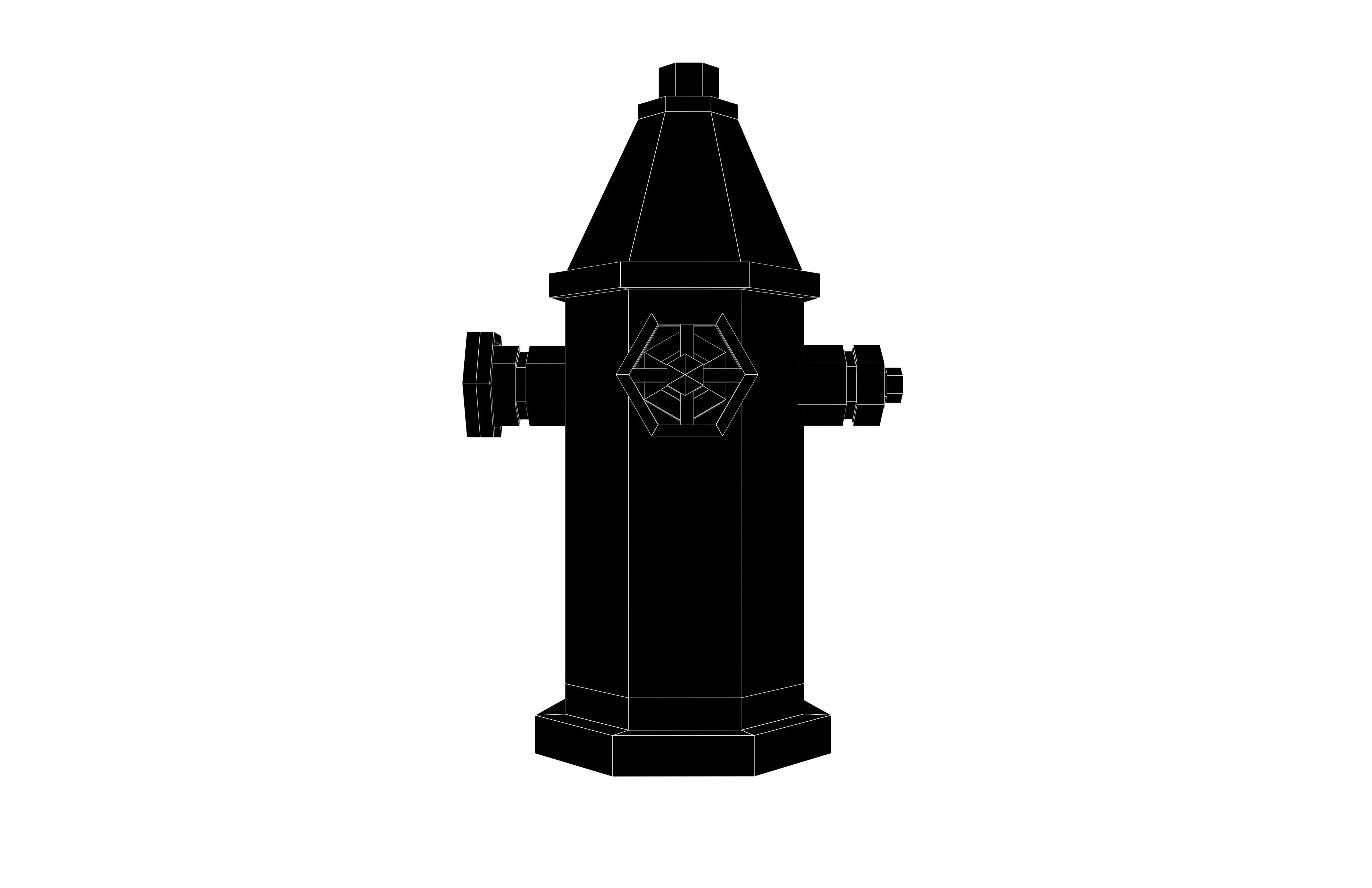 Low Poly Fire Hydrant v1 004 Low-poly 3D model_5