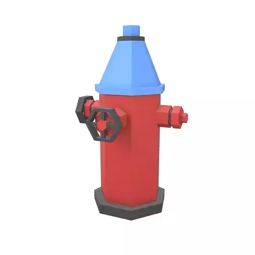 Low Poly Fire Hydrant v1 004