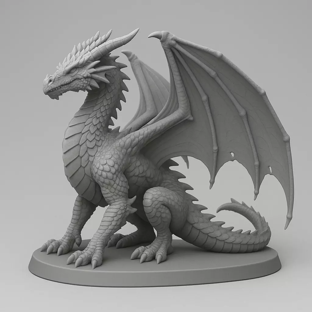 Draco Form 3D sculpture inspired by dragon mythology 3D print model_0