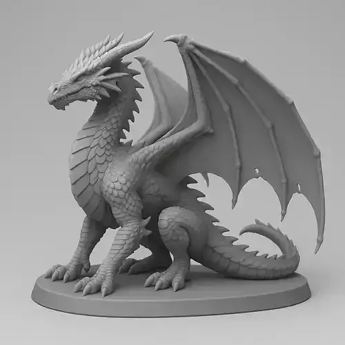Draco Form 3D sculpture inspired by dragon mythology