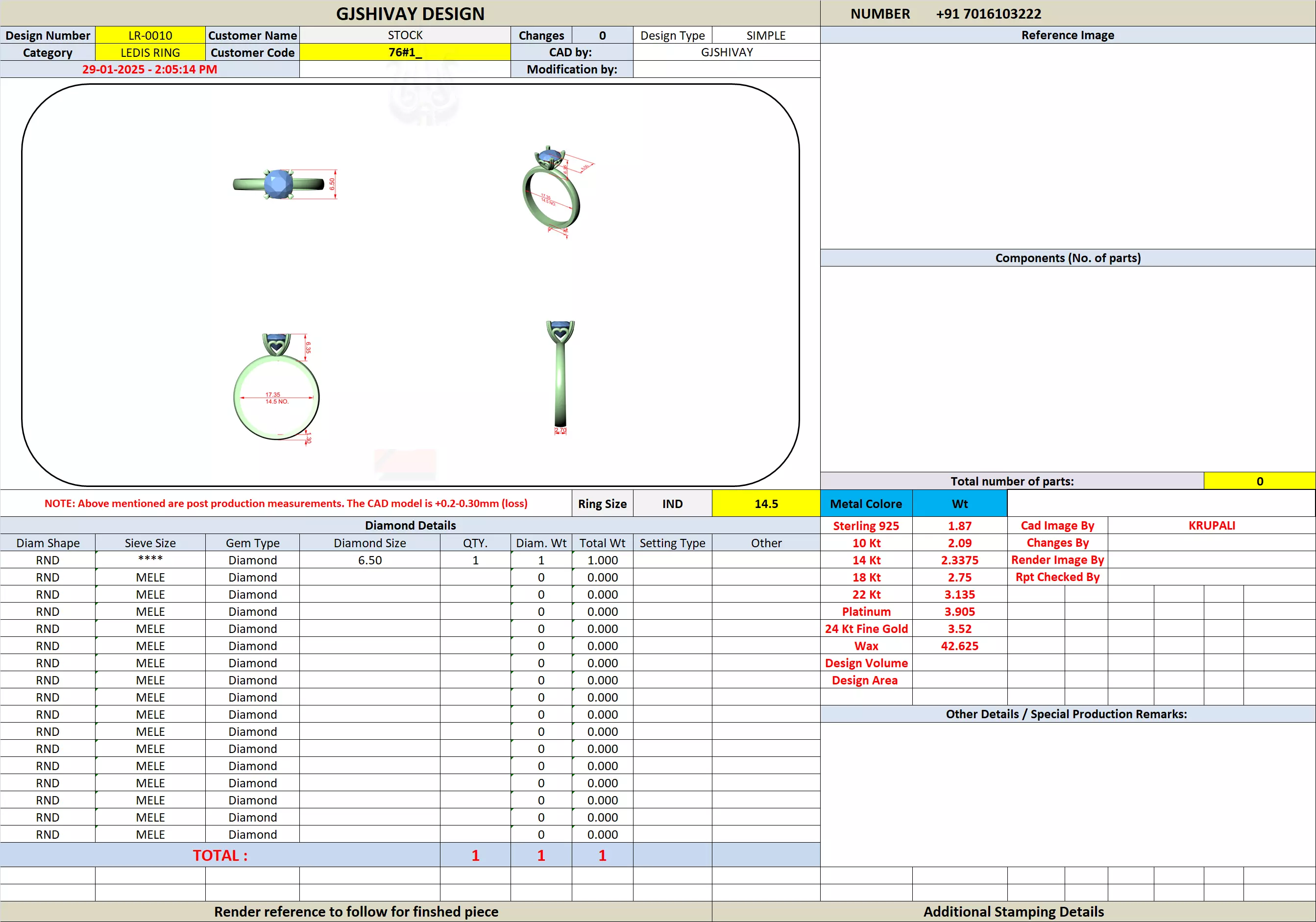 Round Diamond Solitaire Ring 3D print model_8