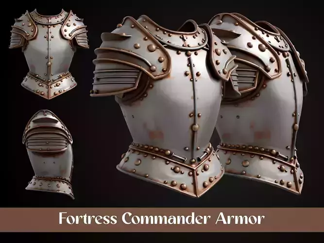 Stylized Medieval Armor - Fortress Commander Free 3D print model