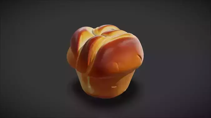 Braided Bread Roll 3D model