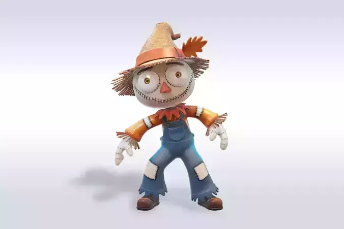 Scarecrow Character halloween  3D Model 3D model