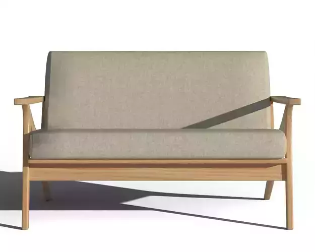 Cavett Ash Wood Loveseat