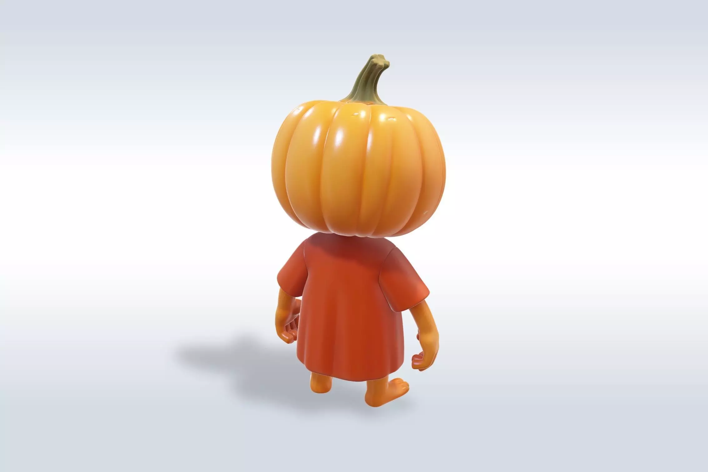 Jolly Pumpkin halloween Character   3D model_4