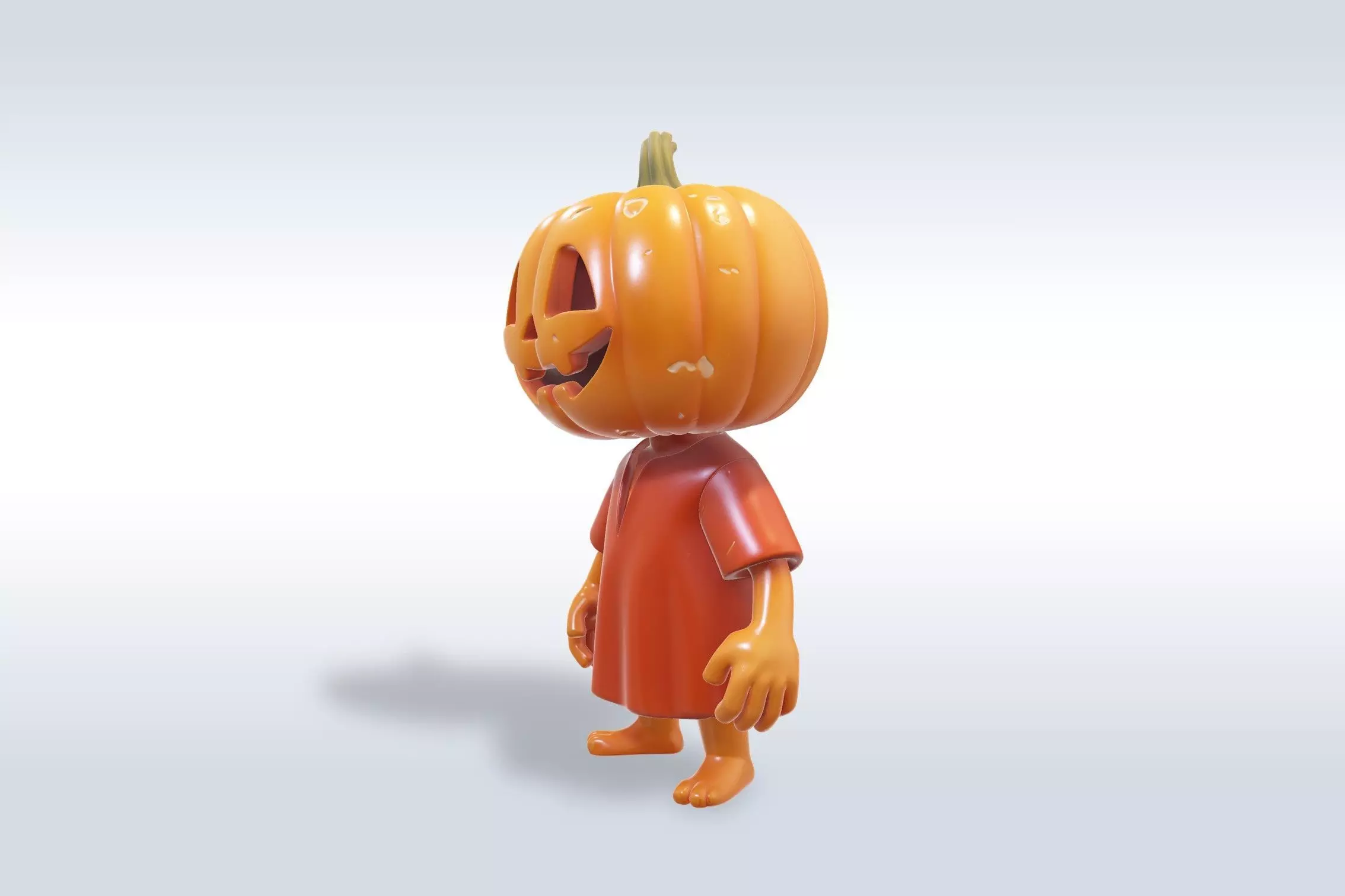 Jolly Pumpkin halloween Character   3D model_2