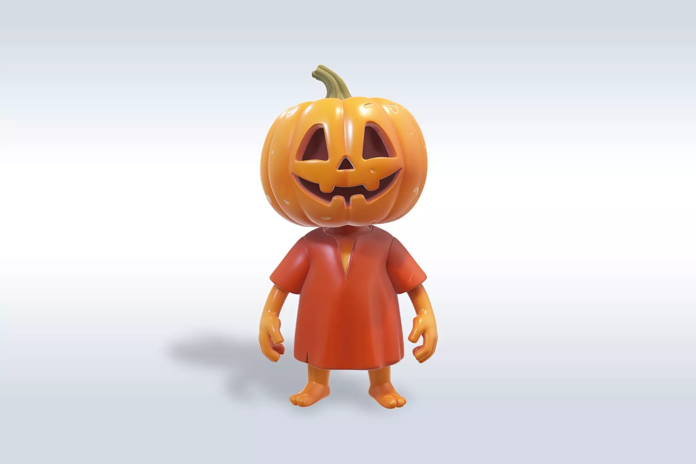 Jolly Pumpkin halloween Character   3D model_0