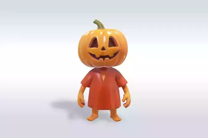 Jolly Pumpkin halloween Character   3D model