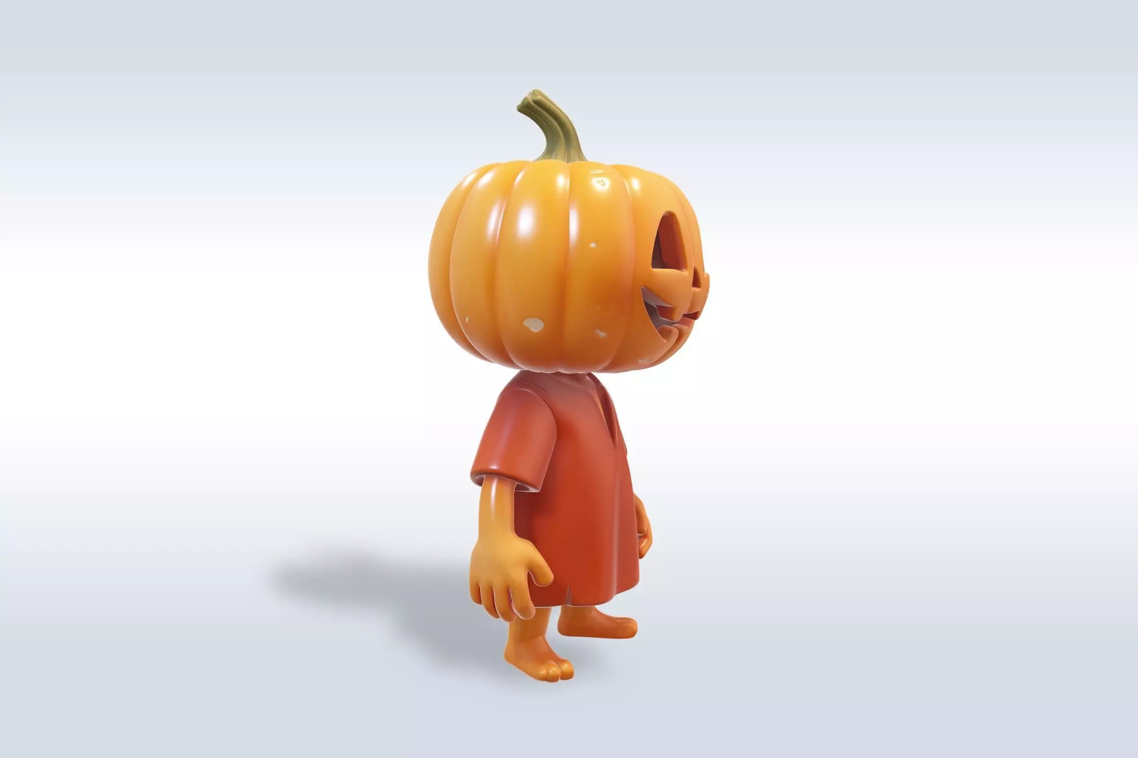 Jolly Pumpkin halloween Character   3D model_1