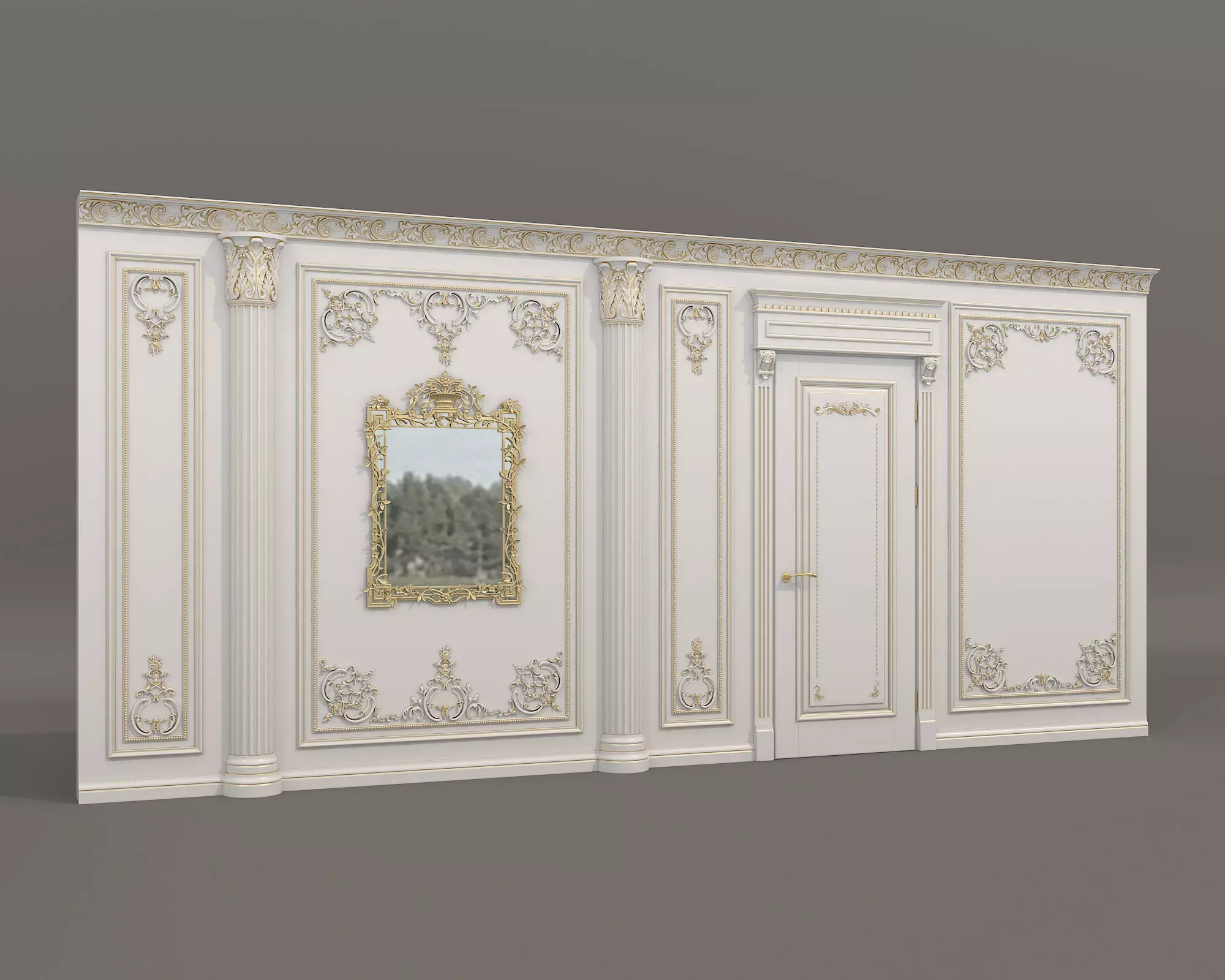 Wall Molding in Classic French style 53 3D model_0