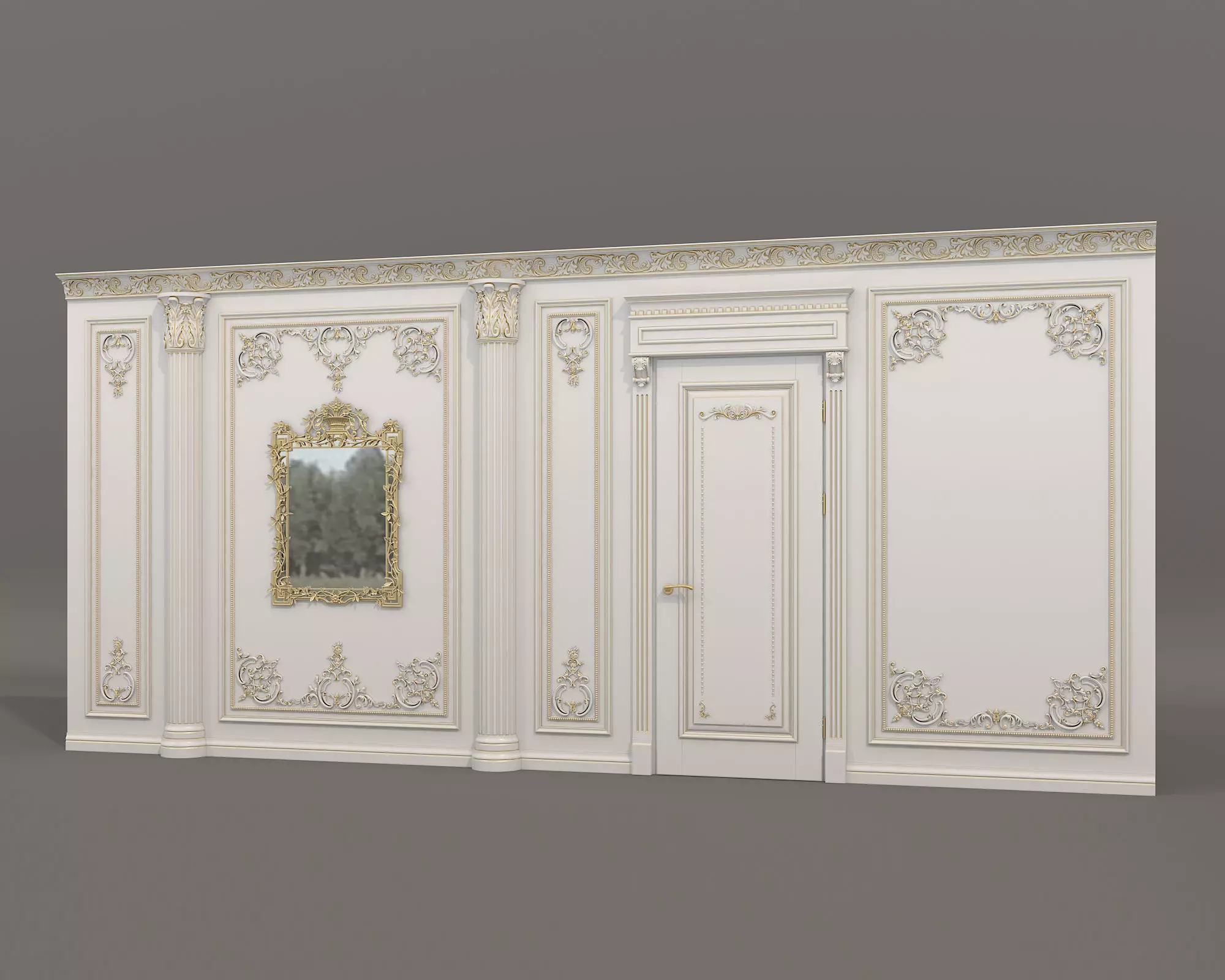 Wall Molding in Classic French style 53 3D model_1