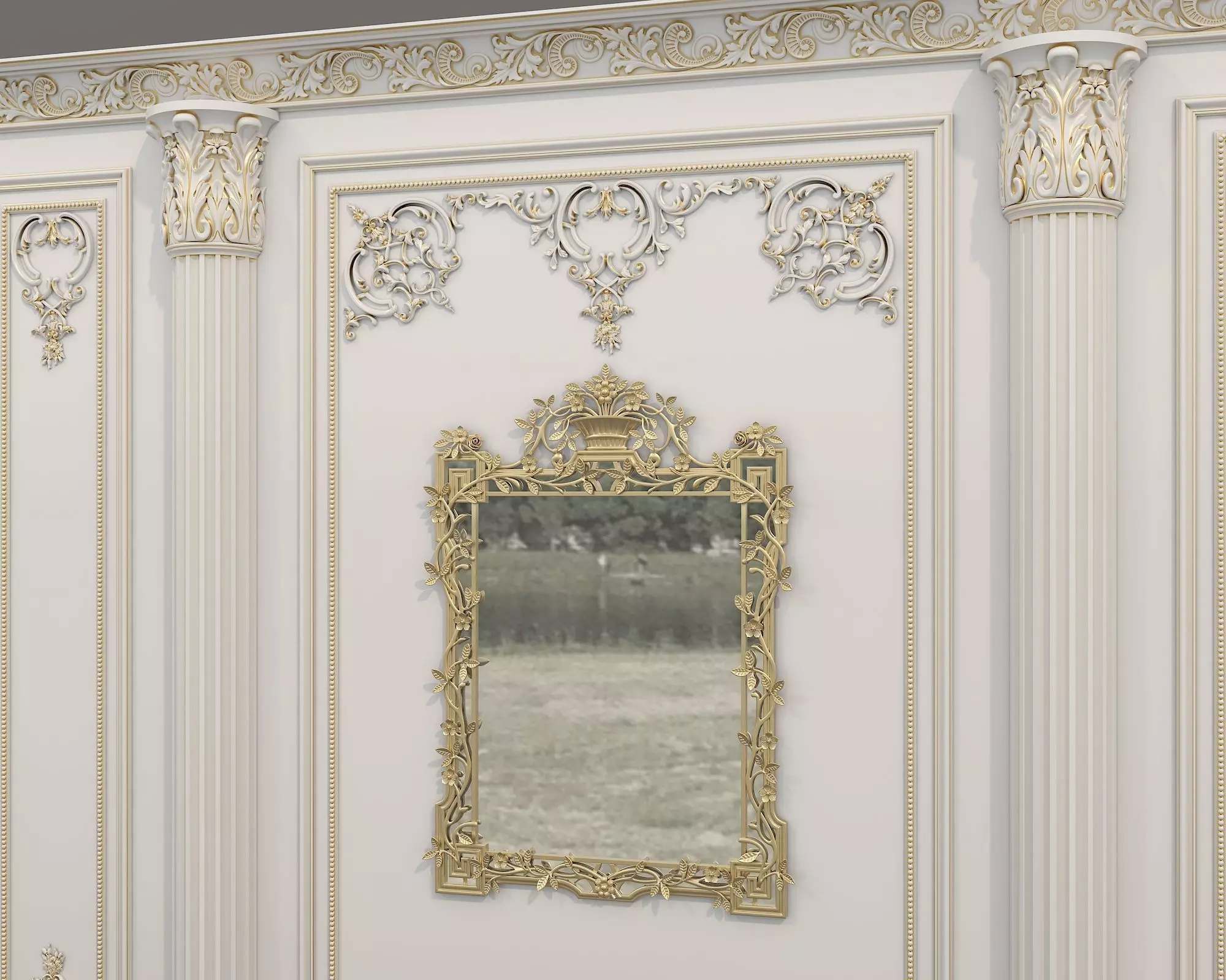 Wall Molding in Classic French style 53 3D model_6
