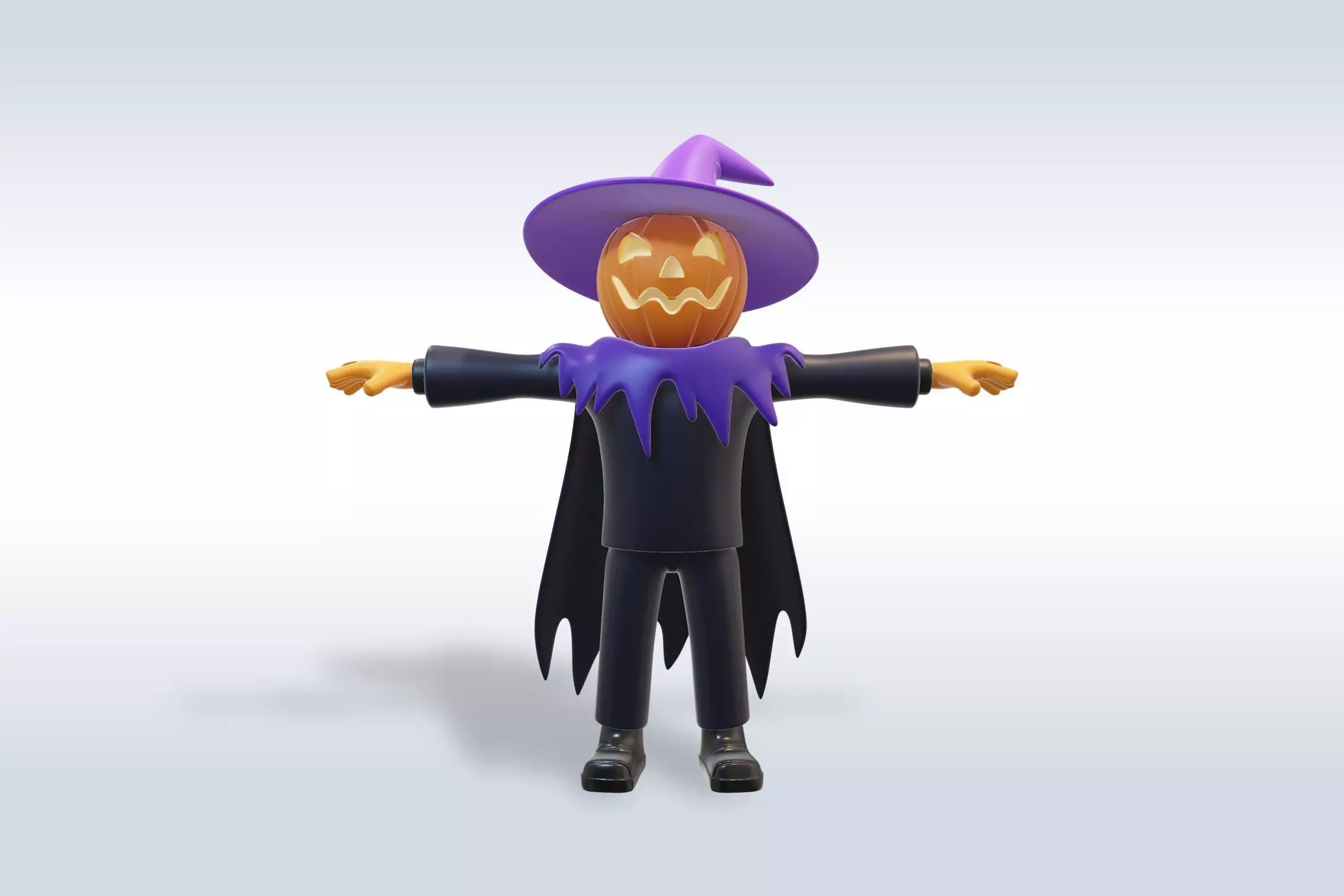 Spooky Halloween Witch Character 3D model_0