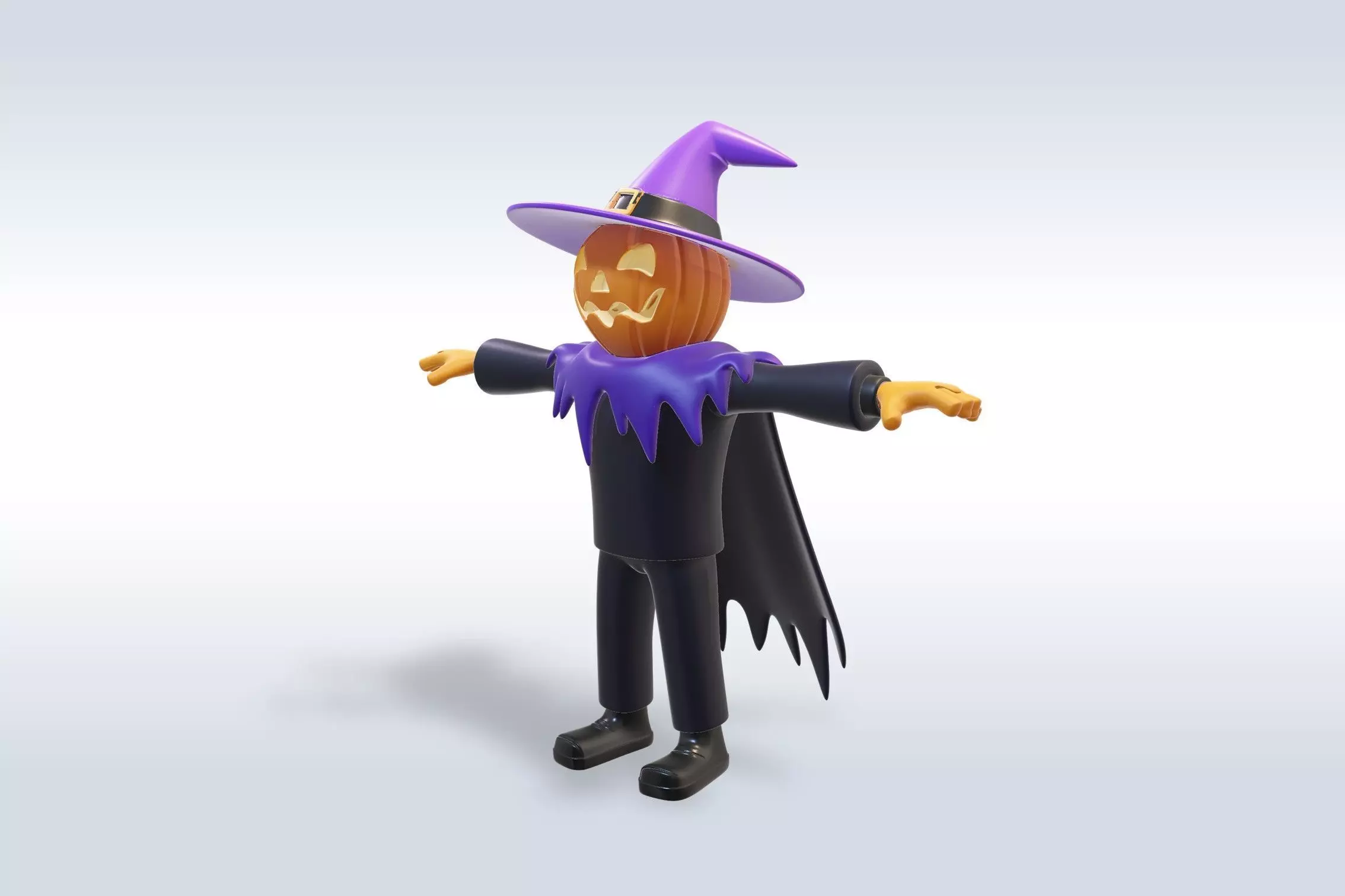 Spooky Halloween Witch Character 3D model_2