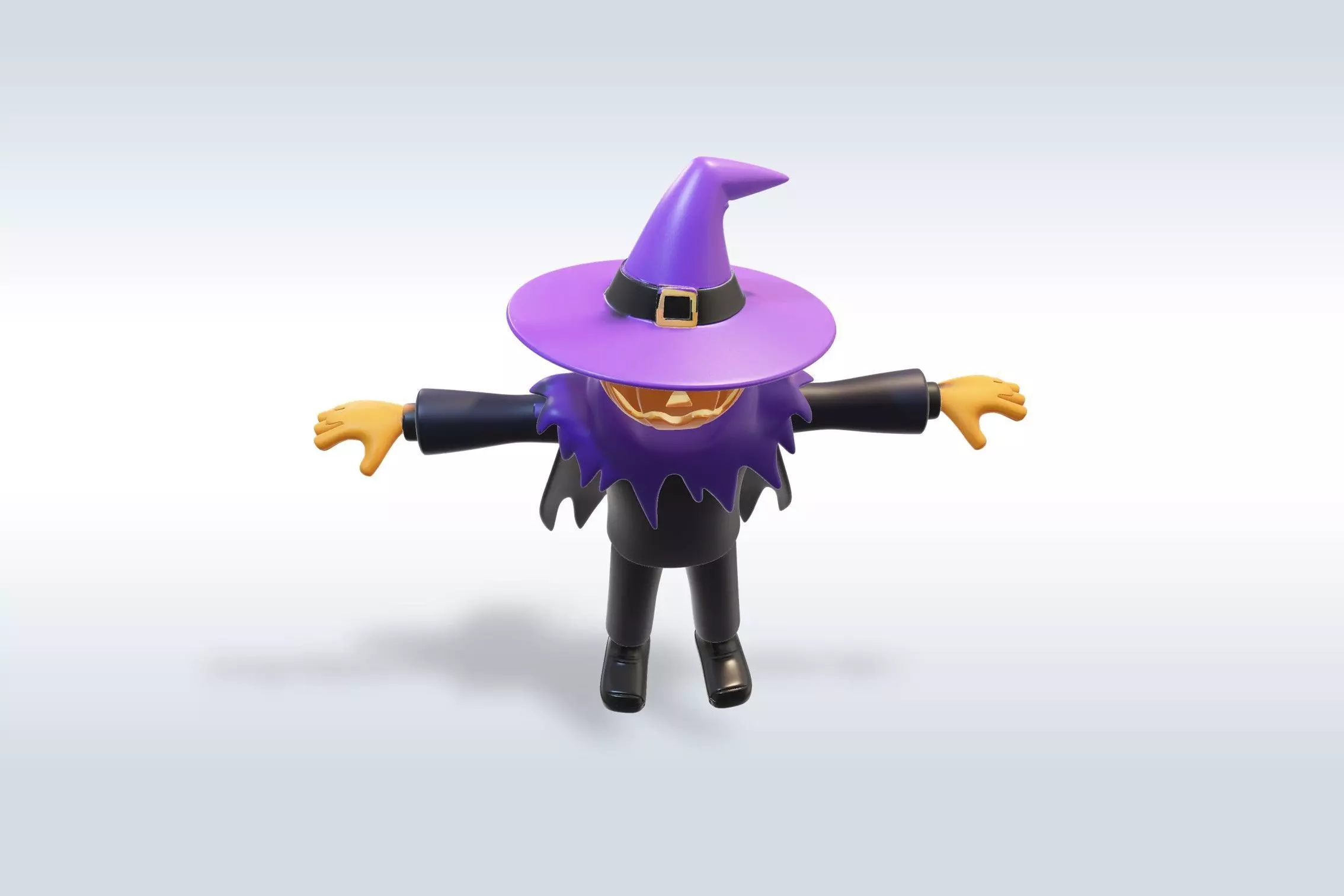 Spooky Halloween Witch Character 3D model_3