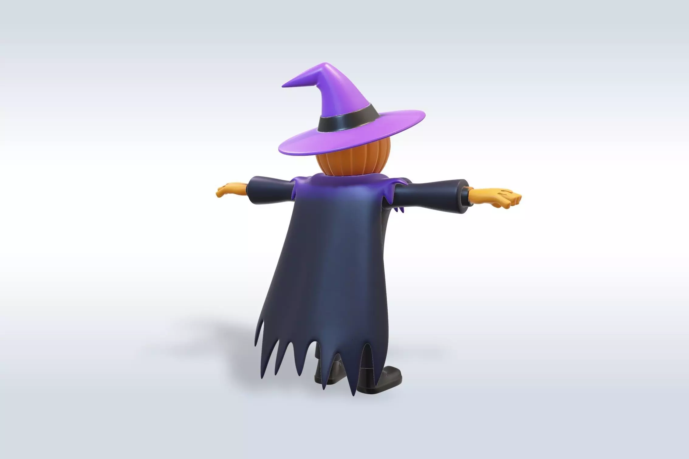 Spooky Halloween Witch Character 3D model_4