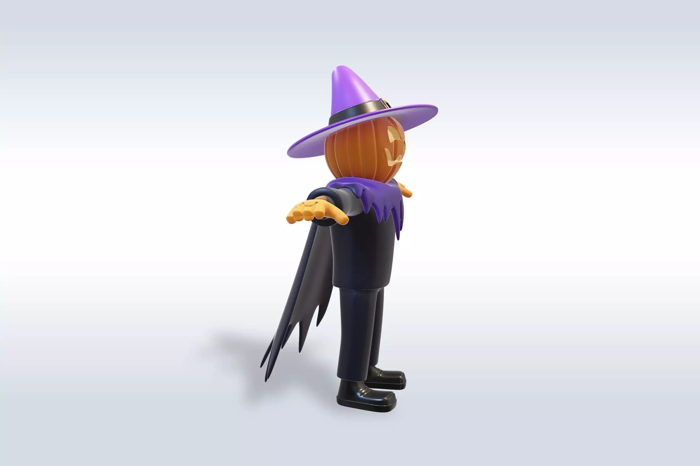 Spooky Halloween Witch Character 3D model_1