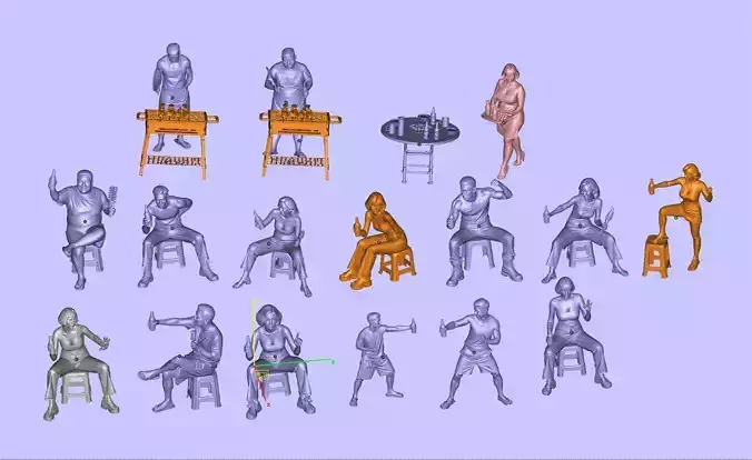 Chinese Style Painting - Midnight Snack