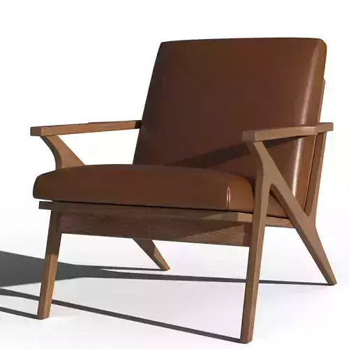 Cavett Ash Wood Leather Chair
