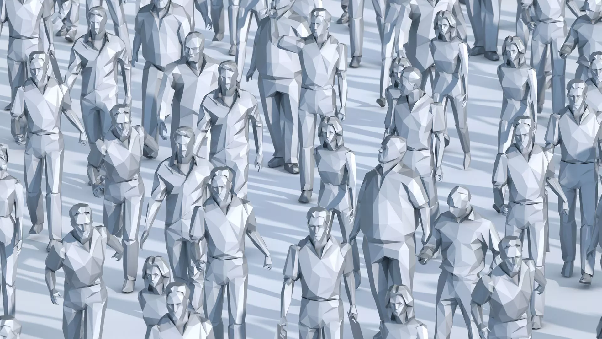 Low Poly People 3D Model Pack for Element 3D and Cinema 4D Low-poly 3D model_7