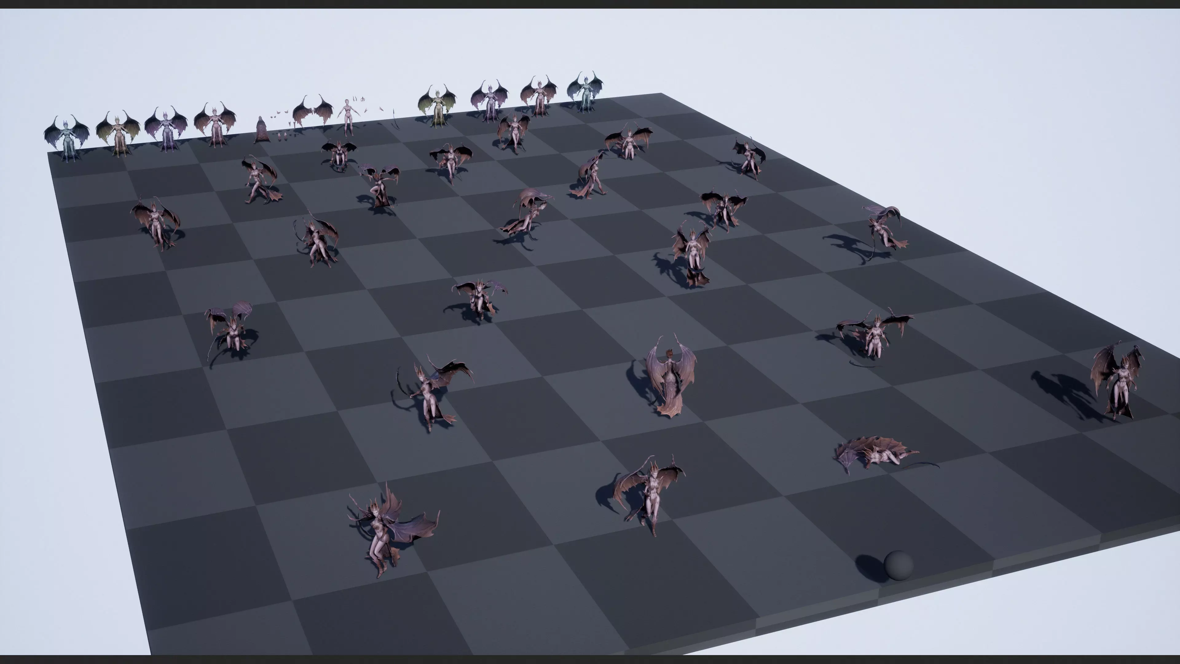 Demoness Low-poly 3D model_19