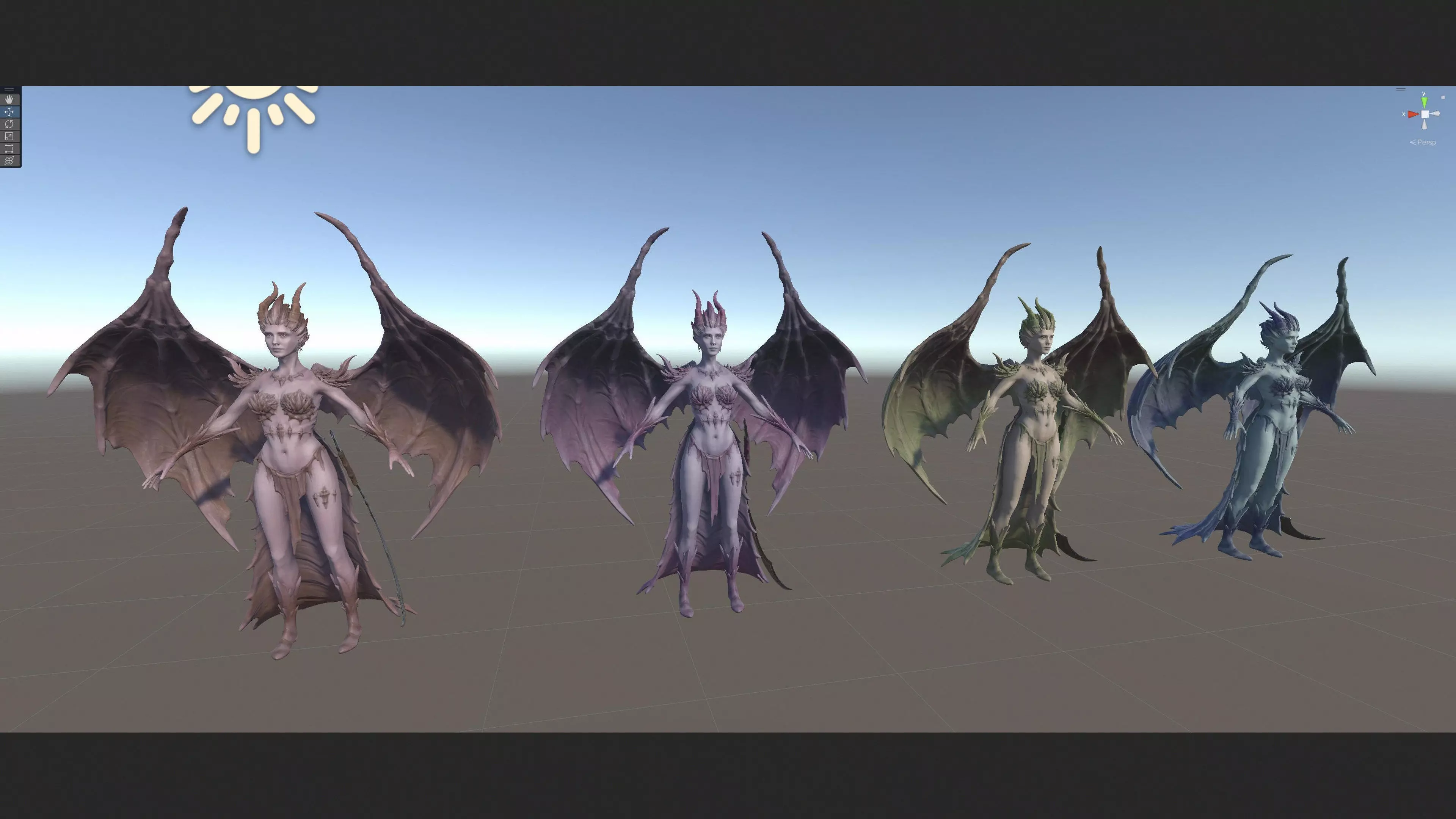 Demoness Low-poly 3D model_32
