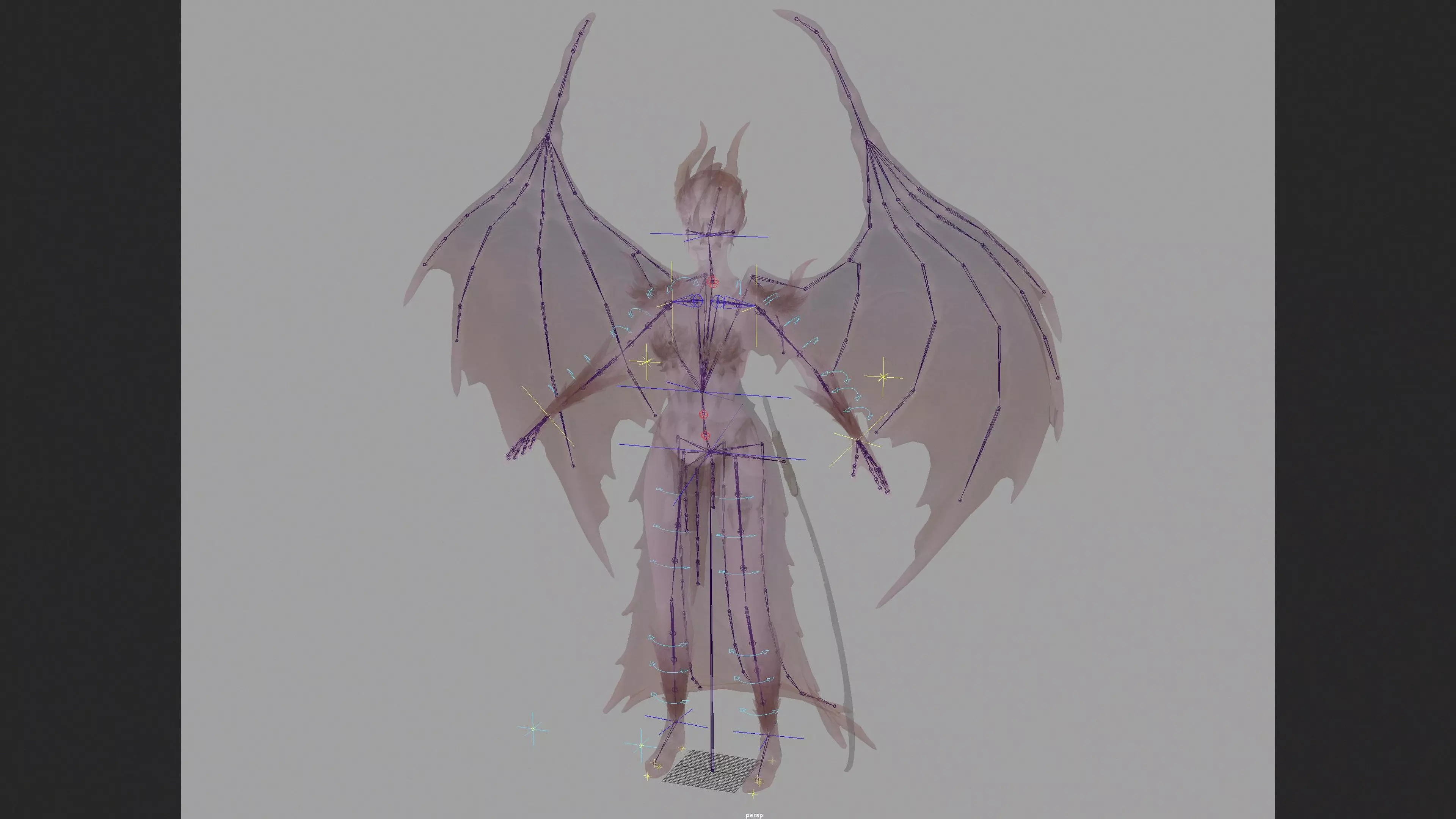 Demoness Low-poly 3D model_38
