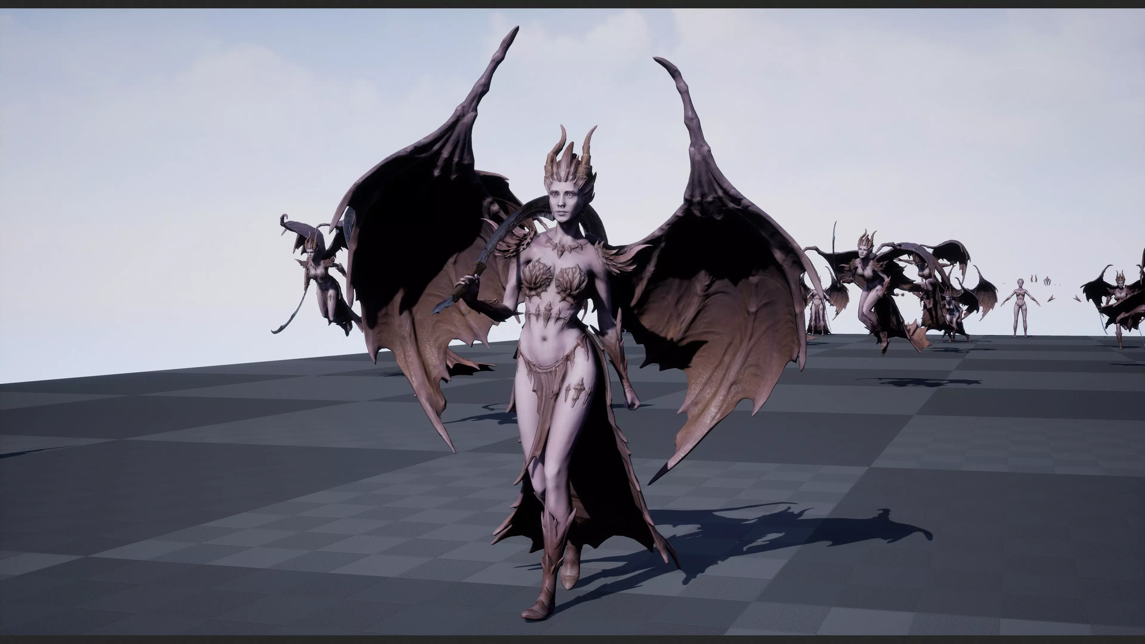 Demoness Low-poly 3D model_23