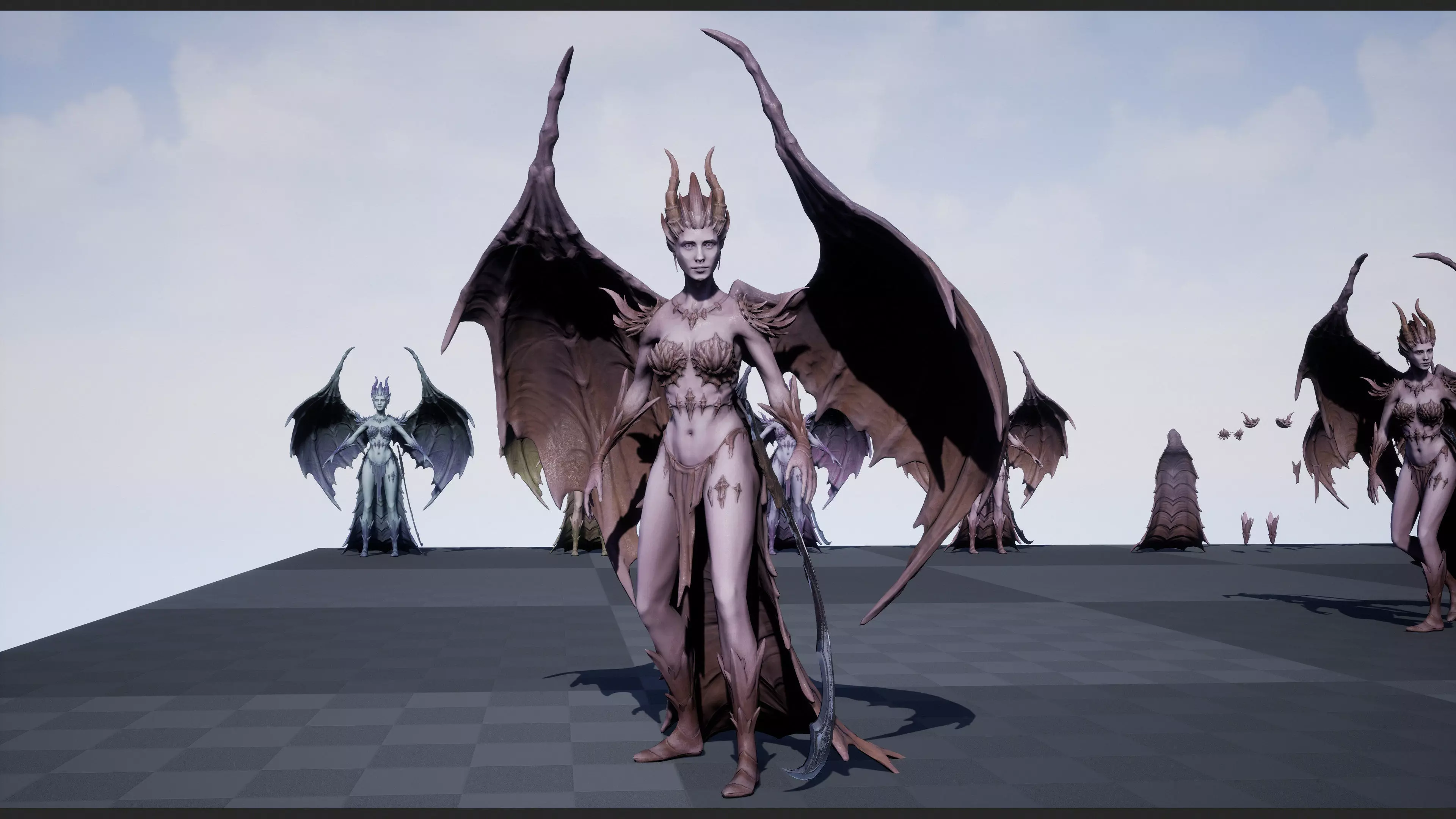 Demoness Low-poly 3D model_27