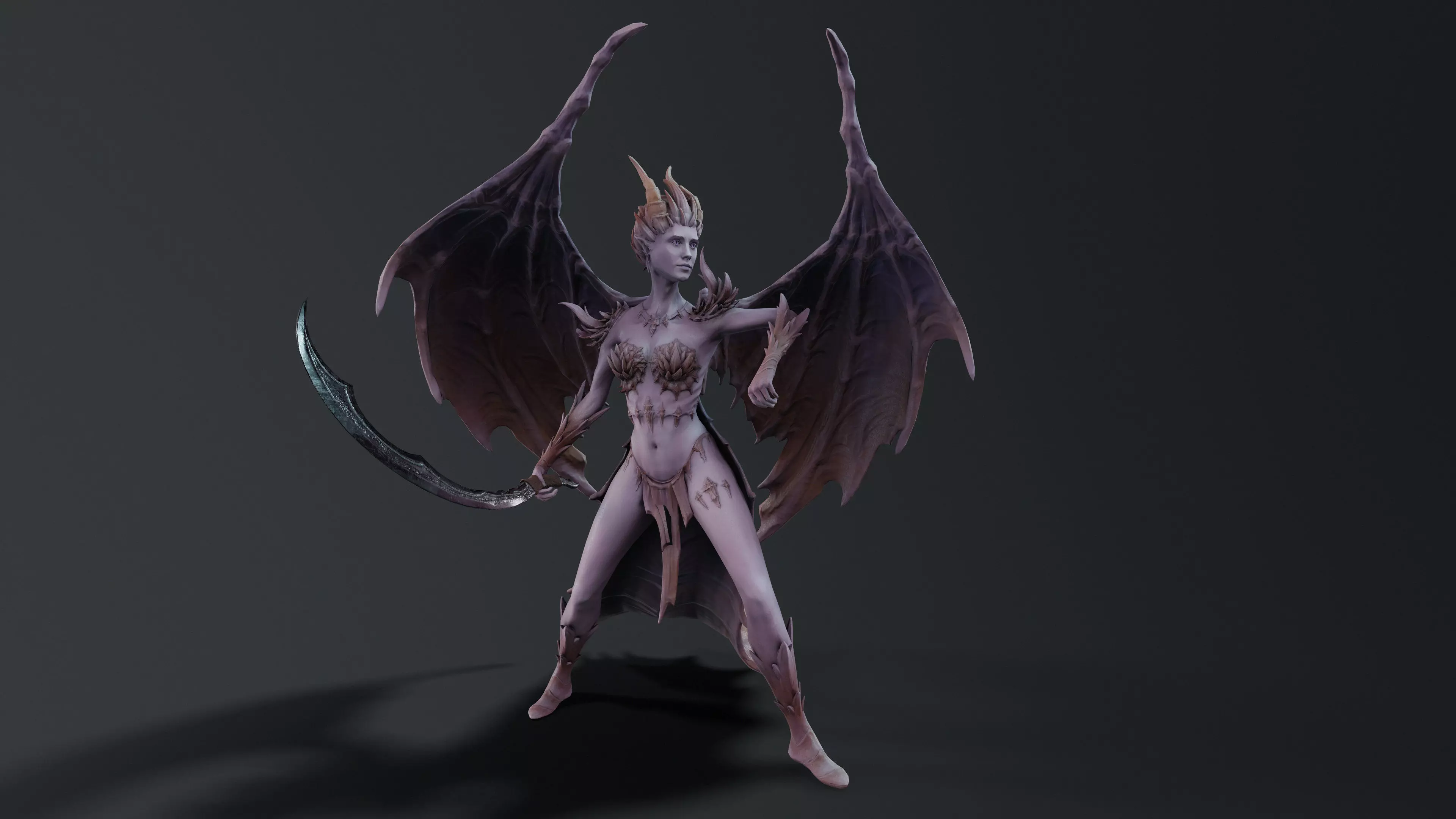 Demoness Low-poly 3D model_18
