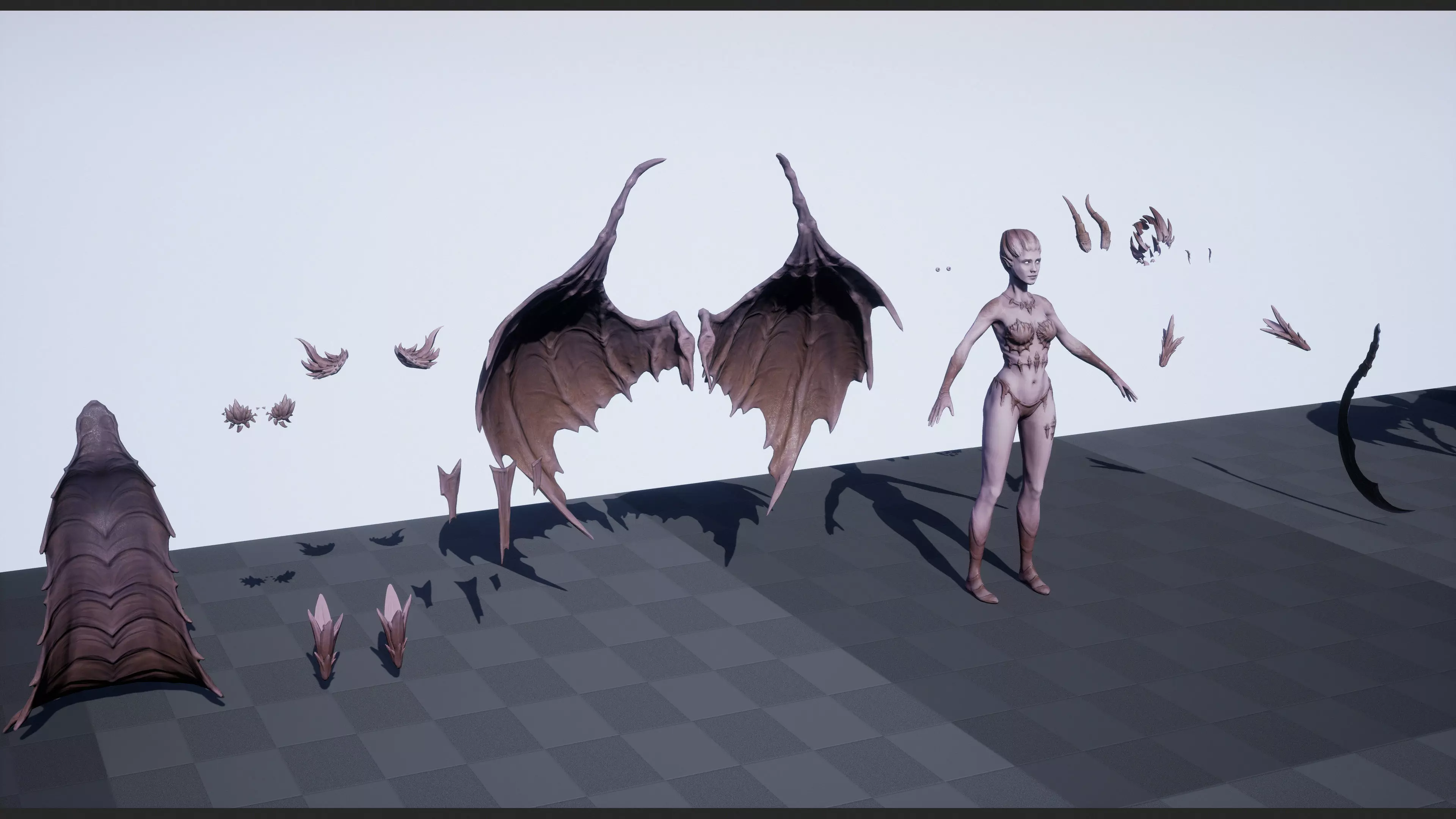 Demoness Low-poly 3D model_29