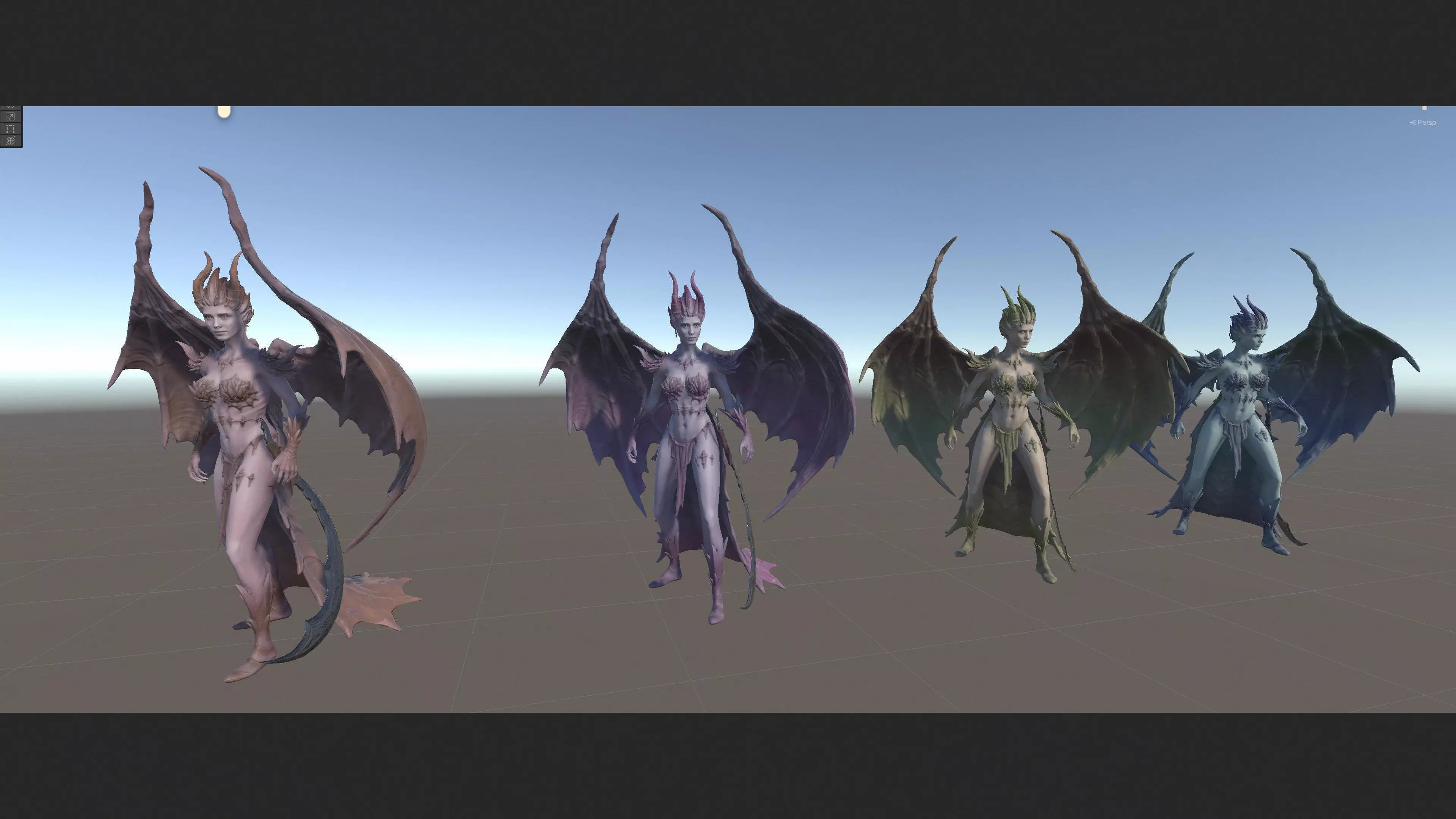 Demoness Low-poly 3D model_35