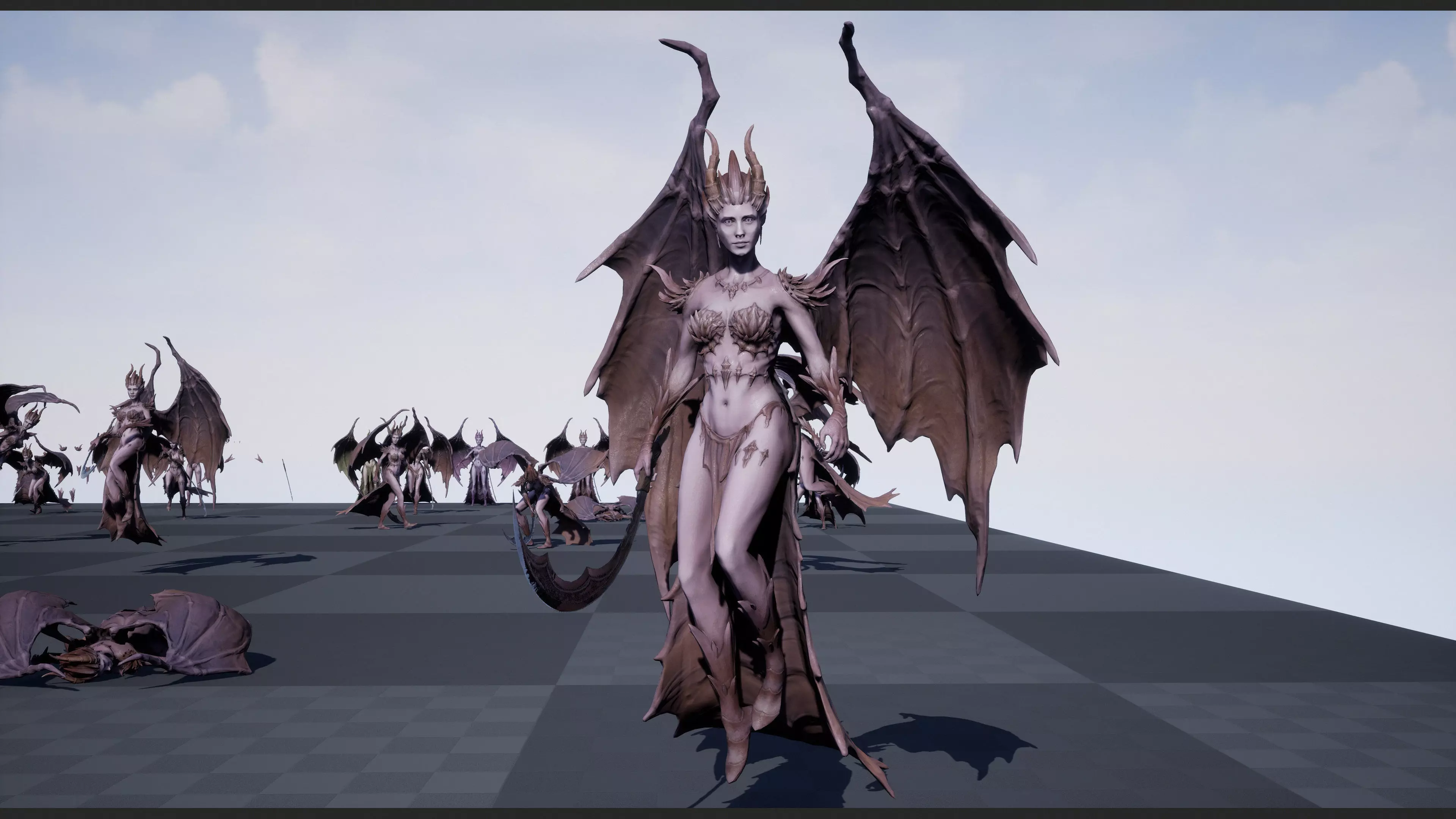 Demoness Low-poly 3D model_25