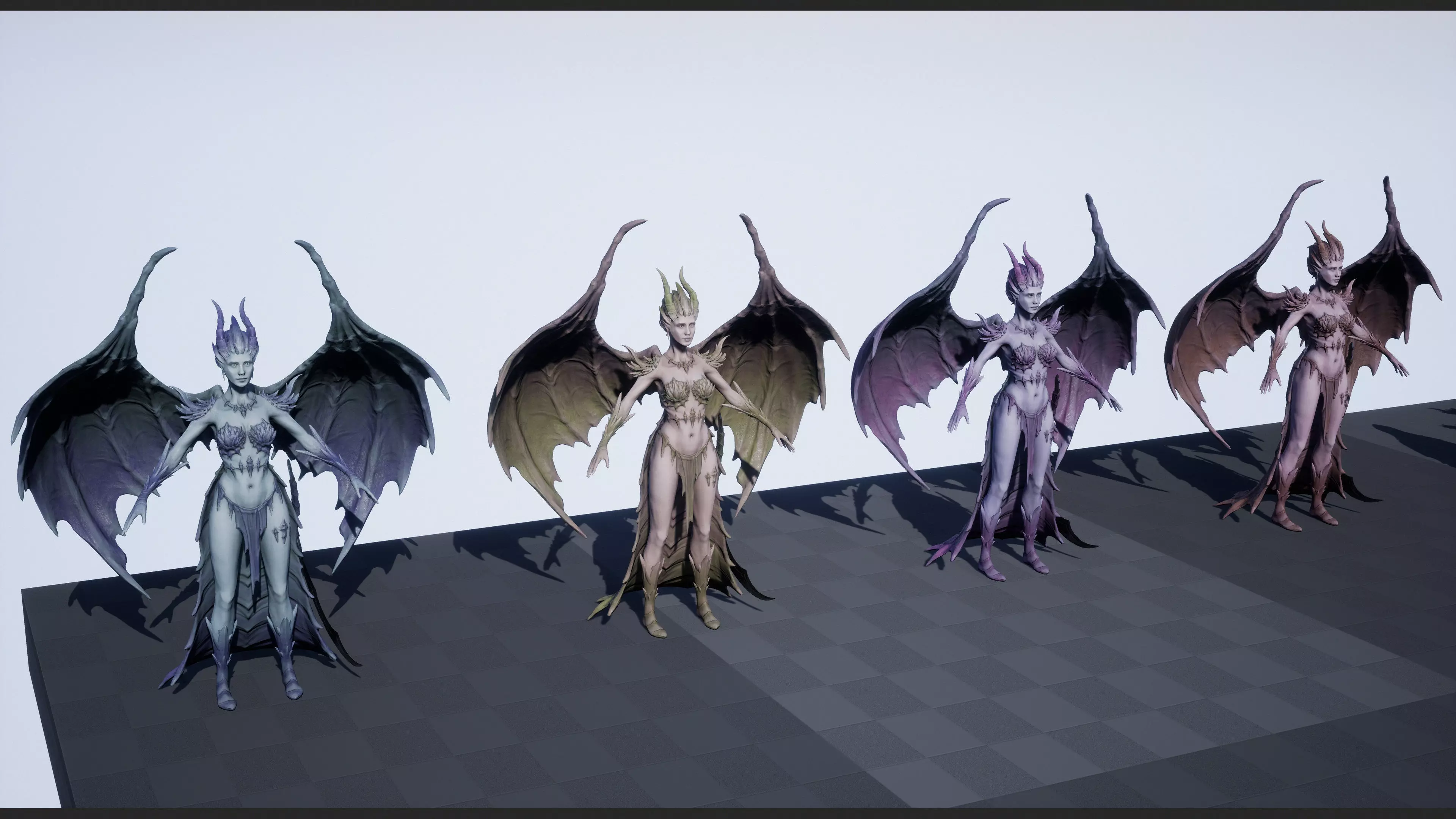 Demoness Low-poly 3D model_30