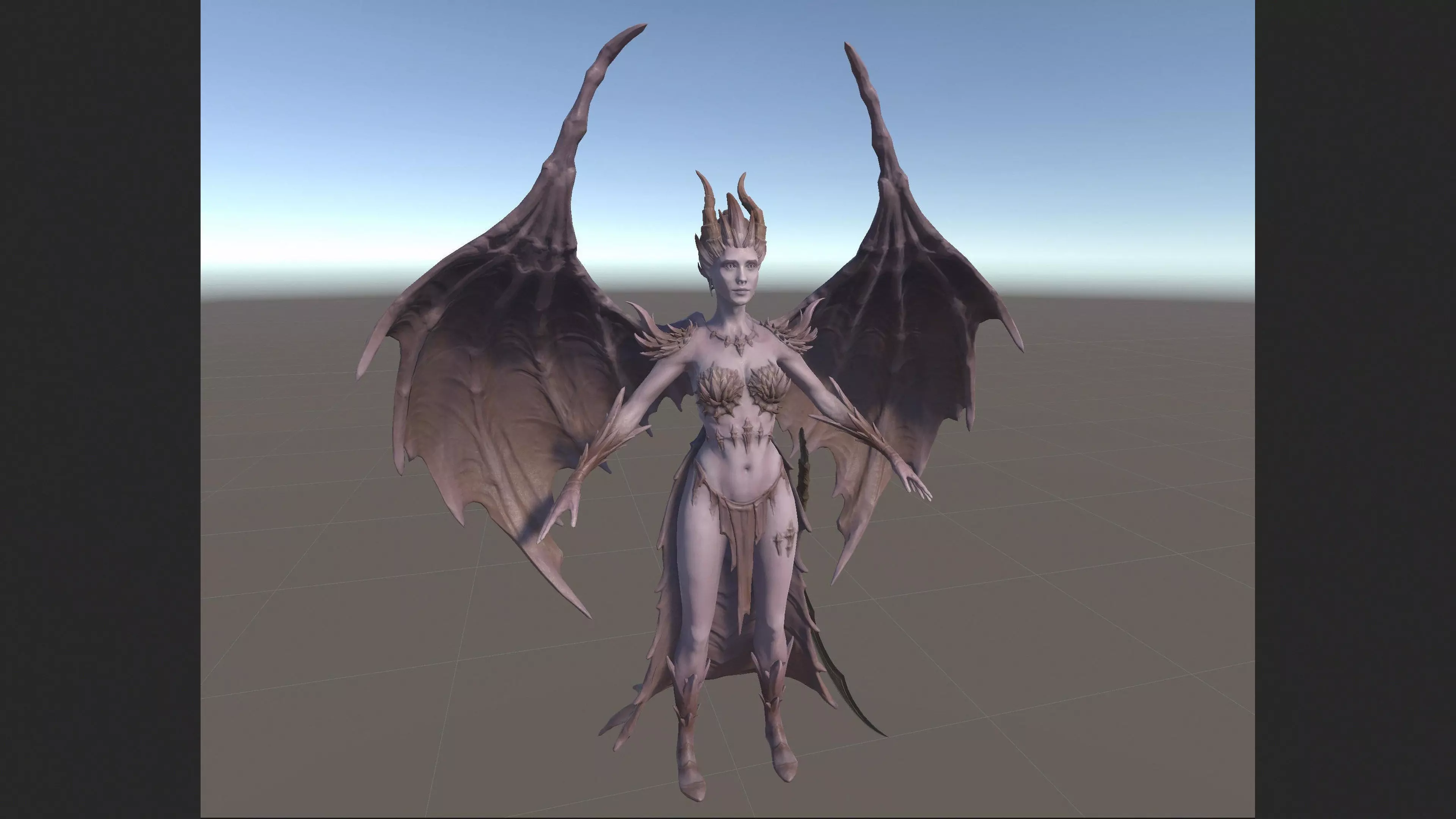 Demoness Low-poly 3D model_31