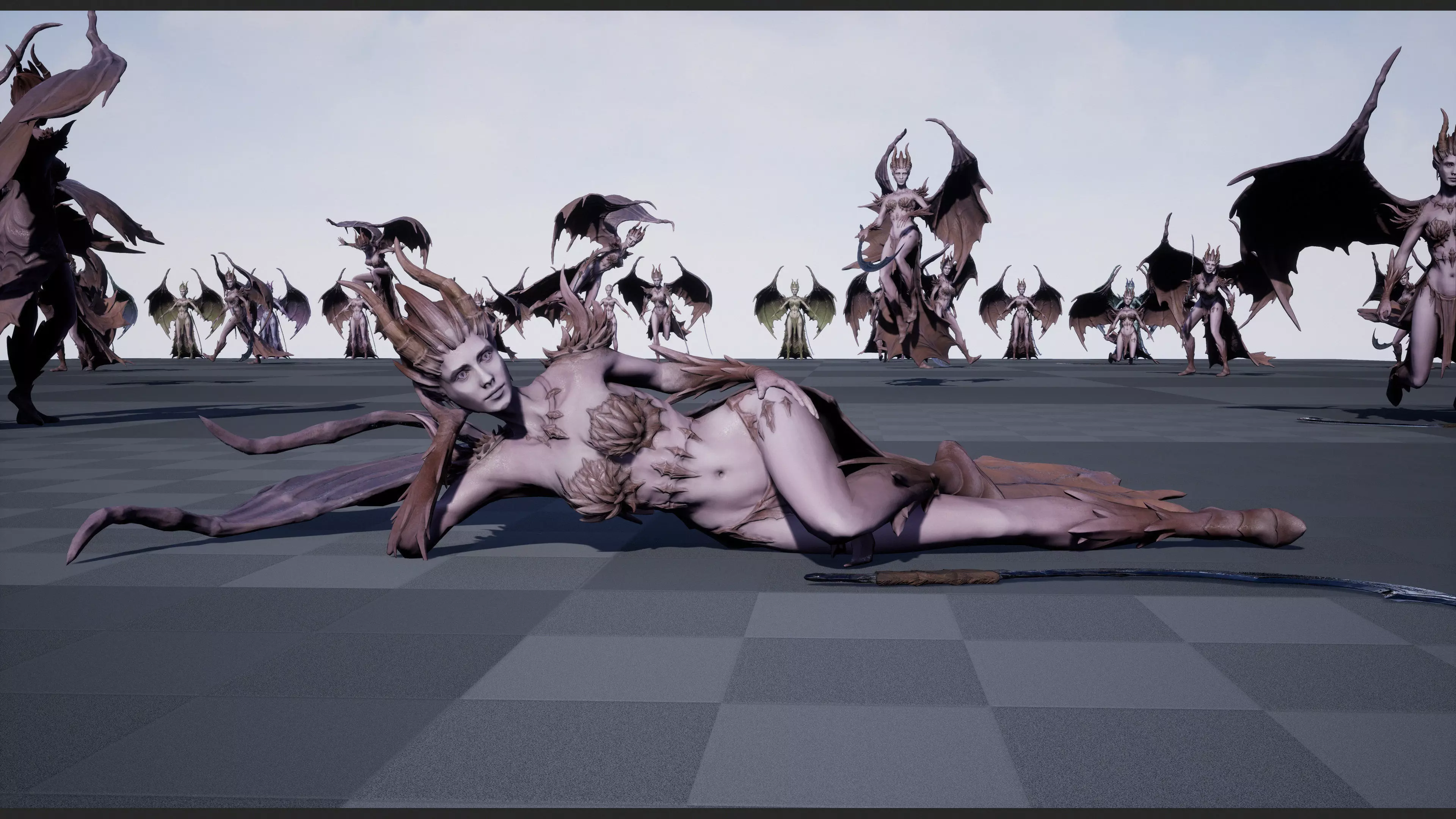 Demoness Low-poly 3D model_24