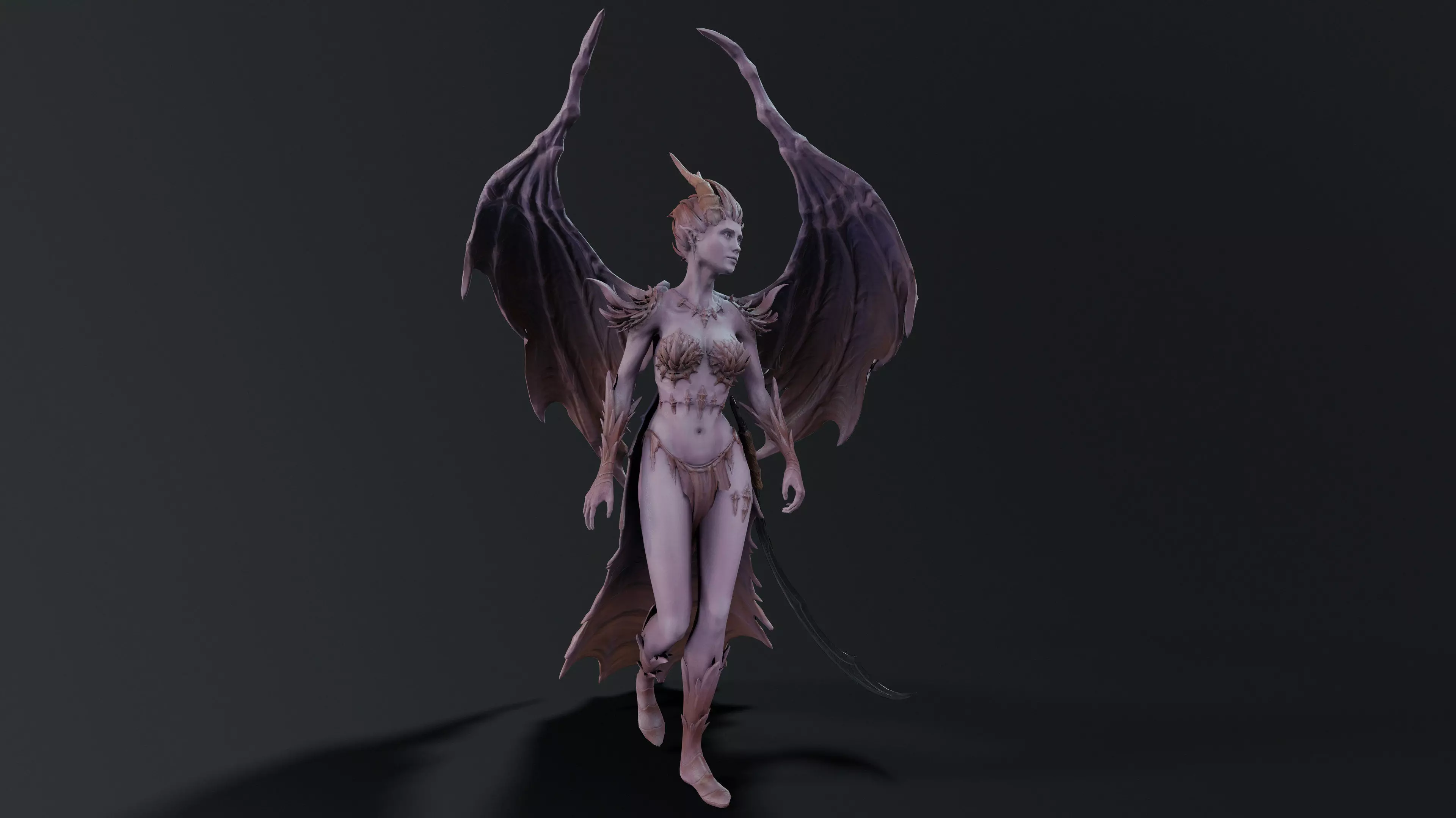 Demoness Low-poly 3D model_15