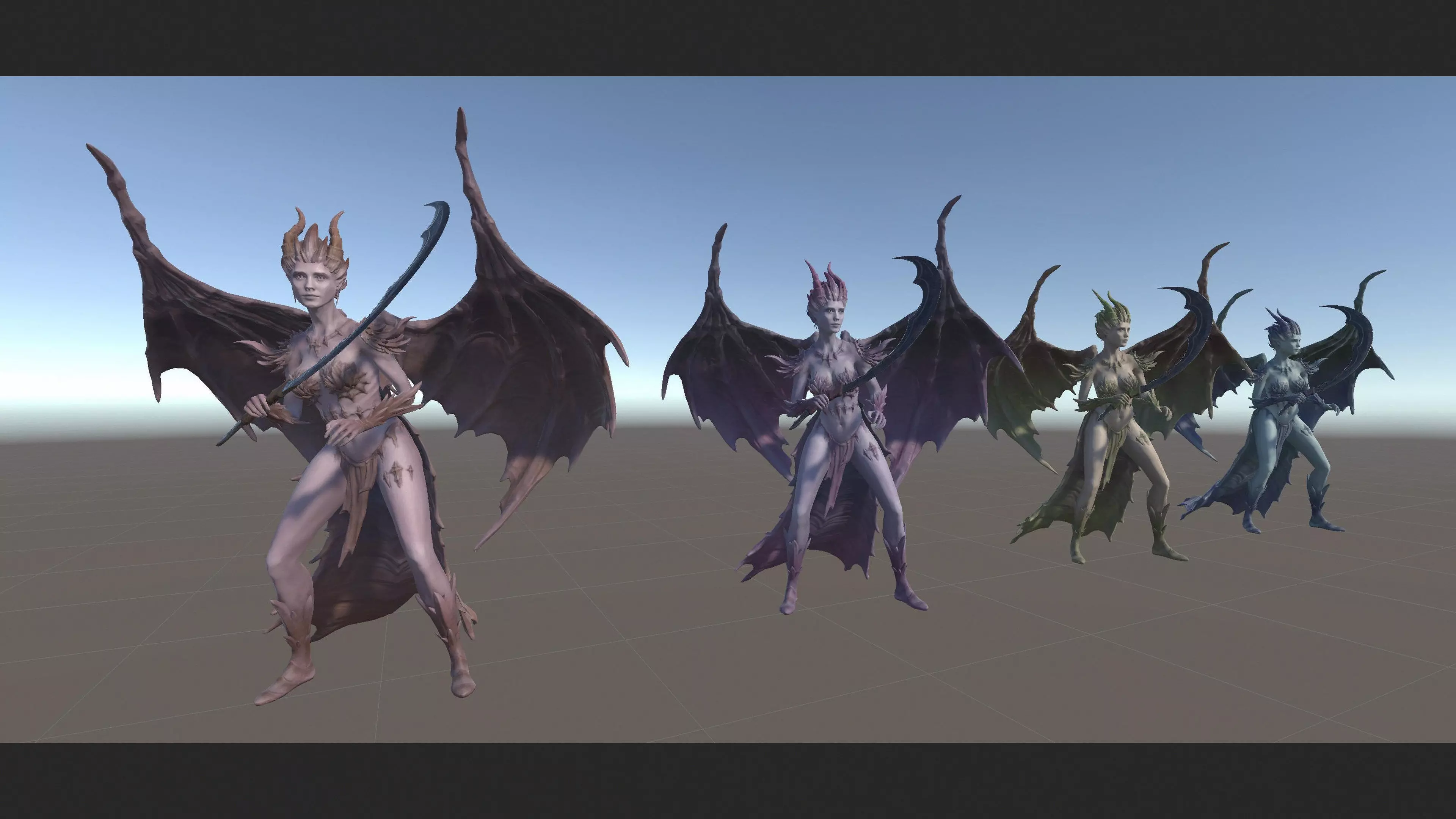 Demoness Low-poly 3D model_33