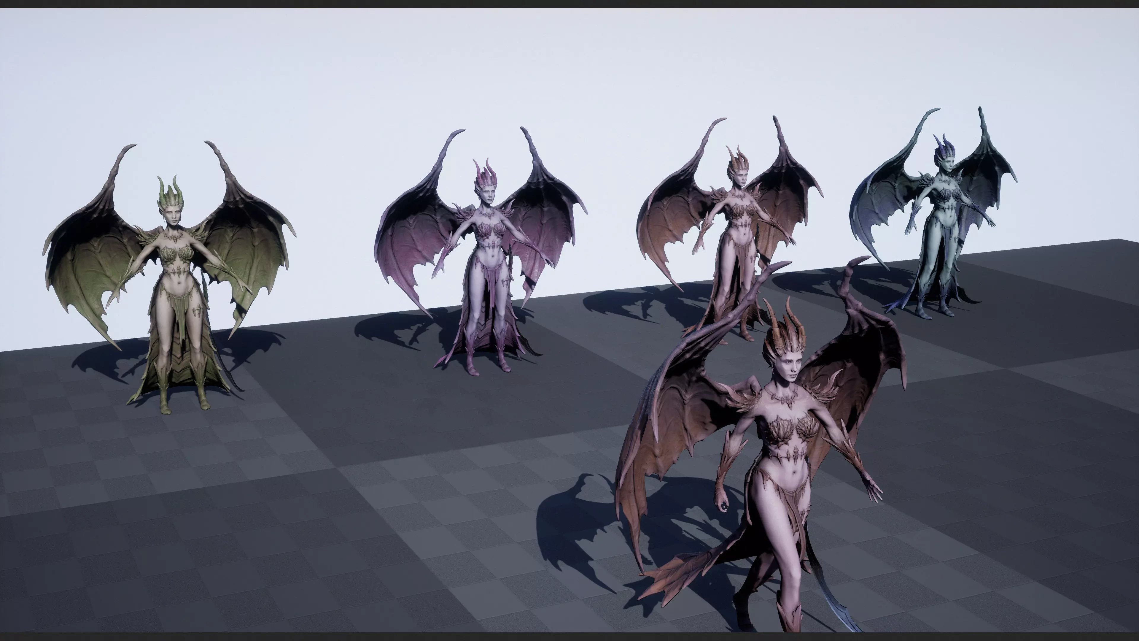 Demoness Low-poly 3D model_28