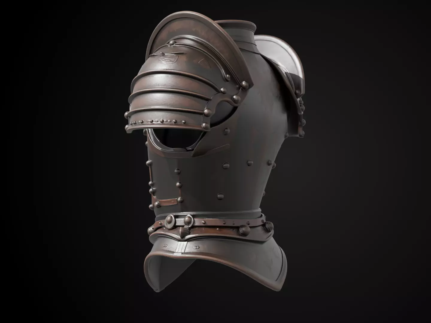 Stylized Medieval Armor - Gothic Plate 3D print model_8