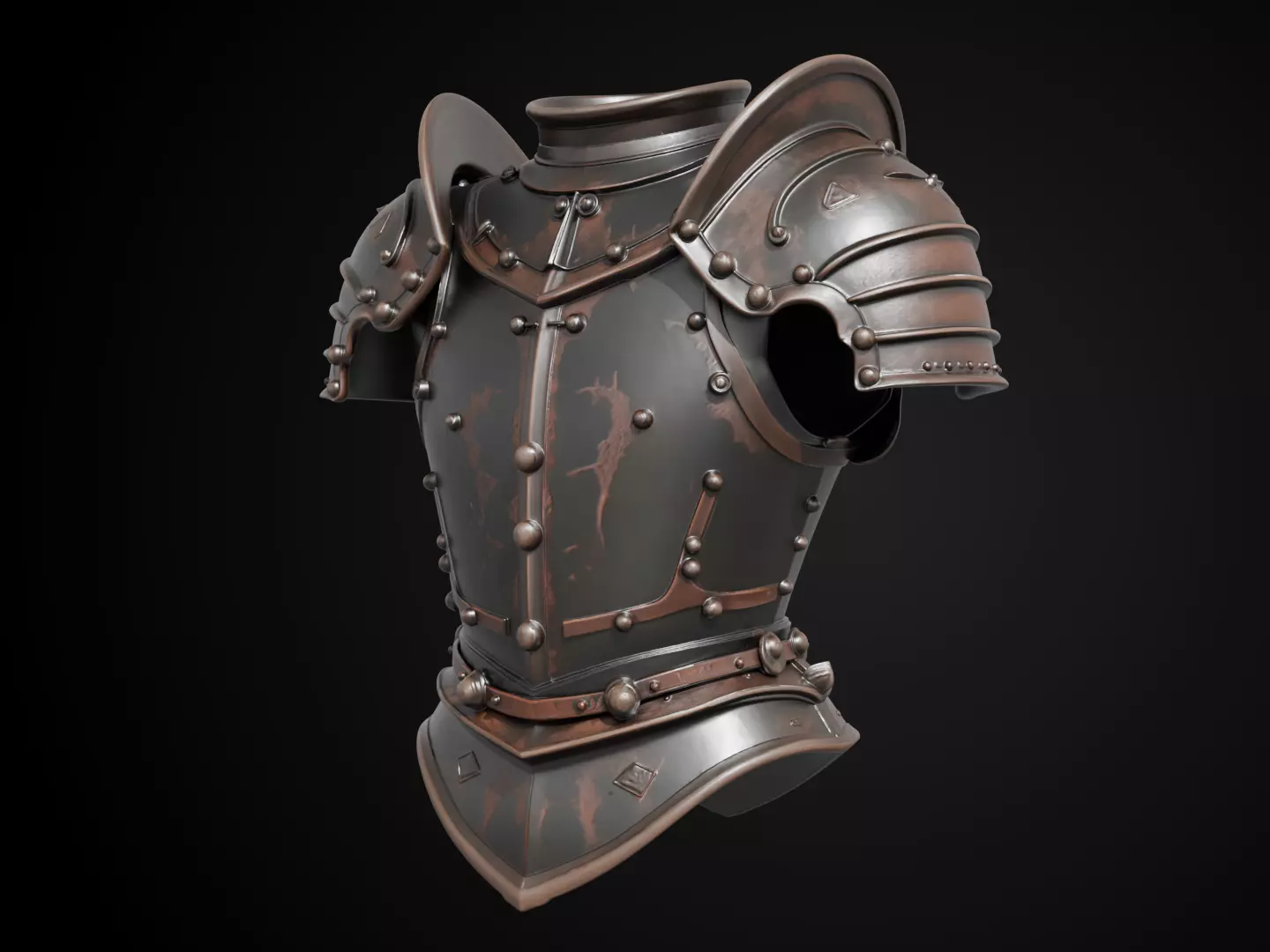 Stylized Medieval Armor - Gothic Plate 3D print model_11