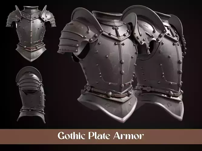 Stylized Medieval Armor - Gothic Plate 3D print model Stylized Medieval Armor - Gothic Plate 3D print model