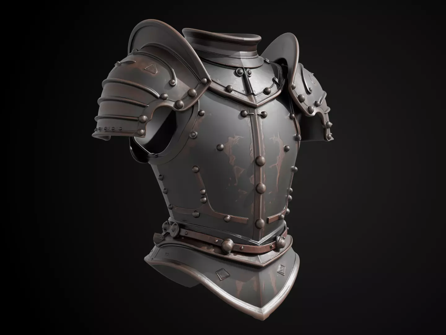 Stylized Medieval Armor - Gothic Plate 3D print model_1