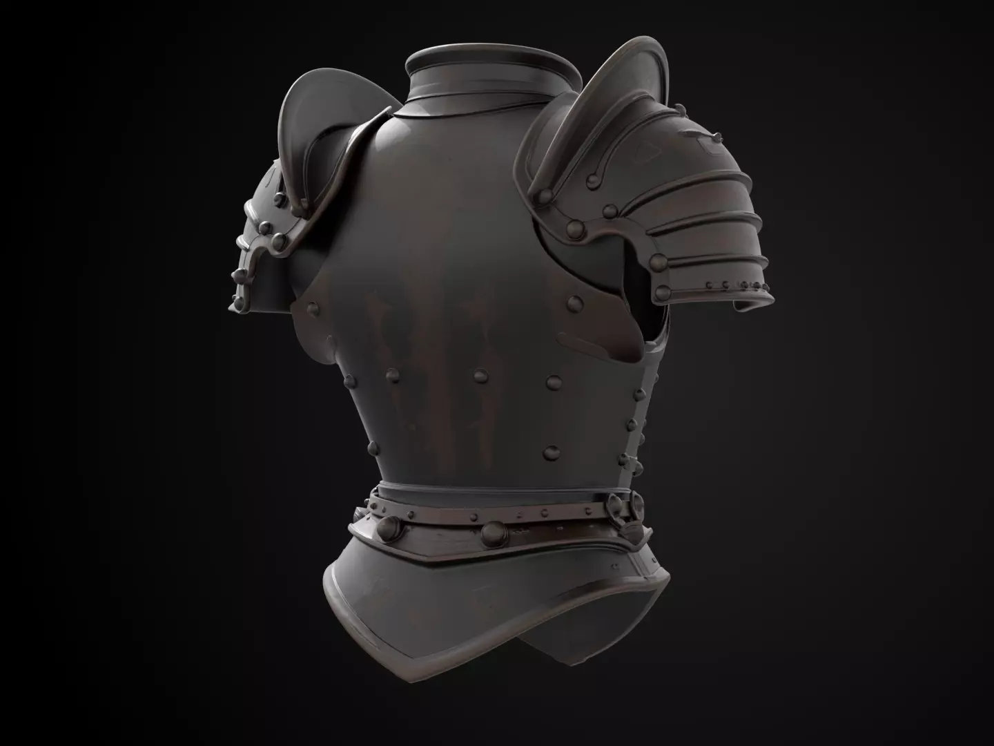 Stylized Medieval Armor - Gothic Plate 3D print model_5