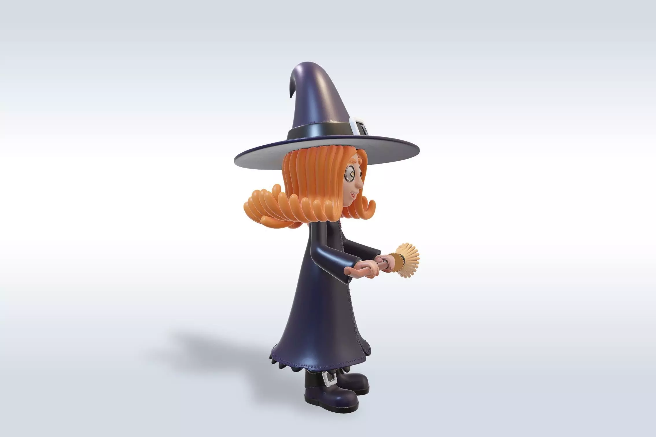 Adorable Witch Halloween Character 3D Model 3D model_1