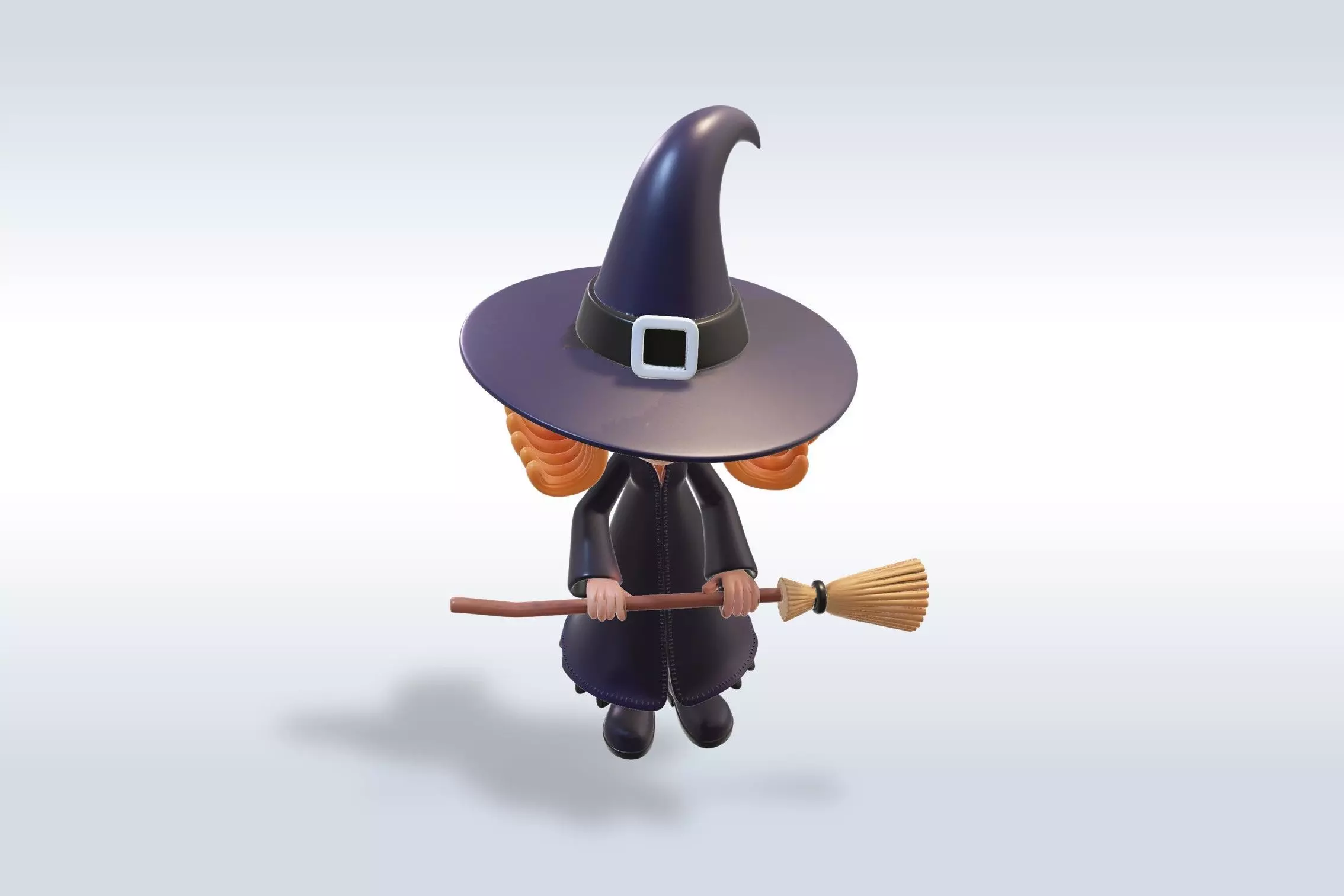 Adorable Witch Halloween Character 3D Model 3D model_3