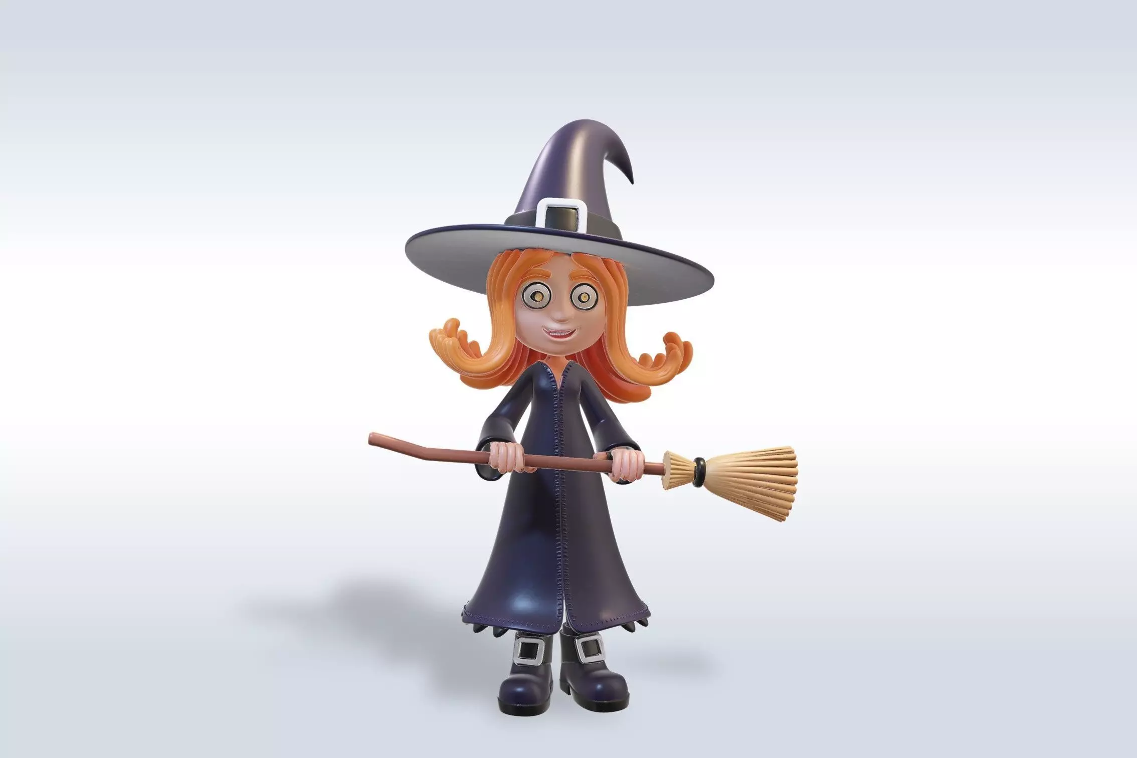 Adorable Witch Halloween Character 3D Model 3D model_0