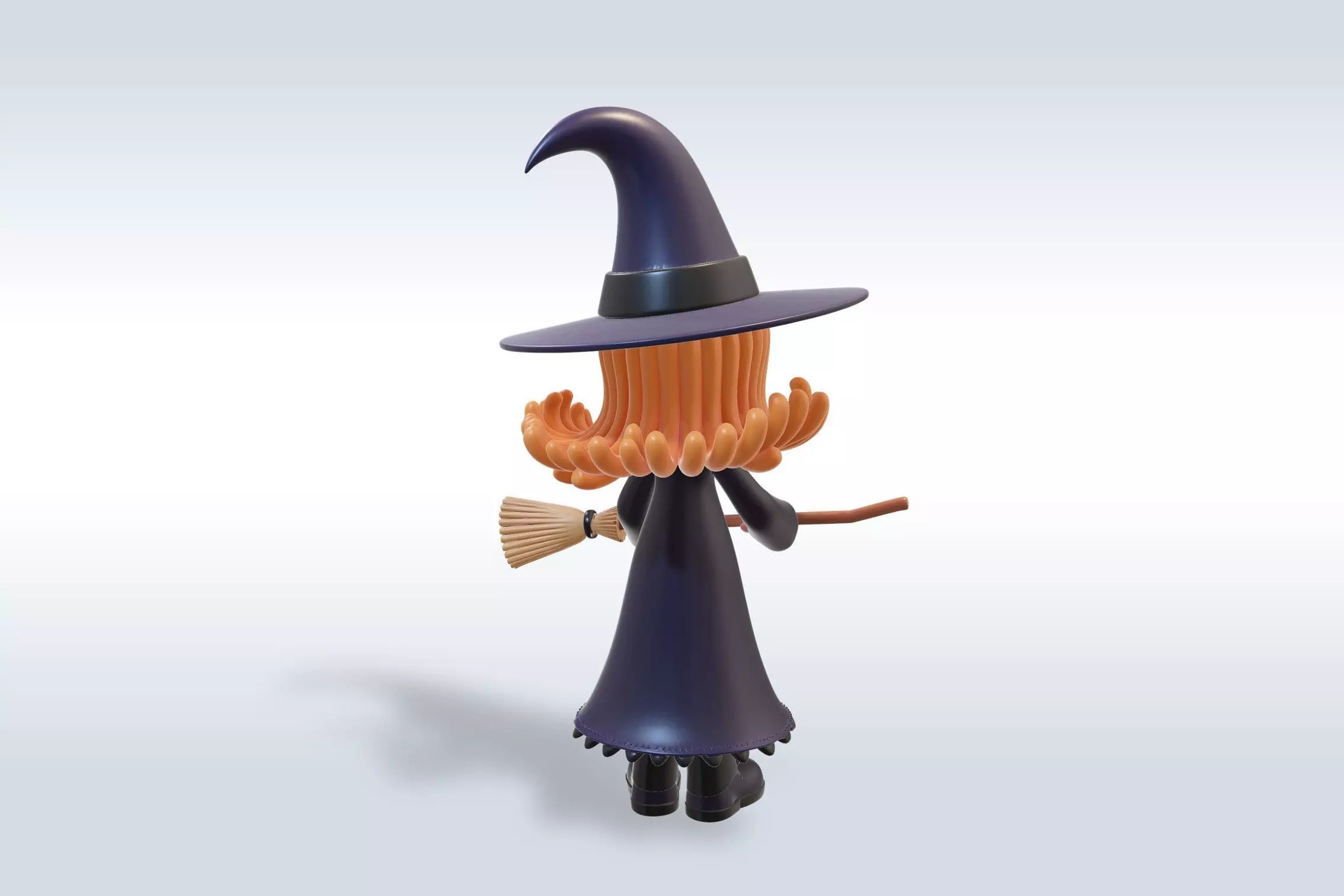 Adorable Witch Halloween Character 3D Model 3D model_4